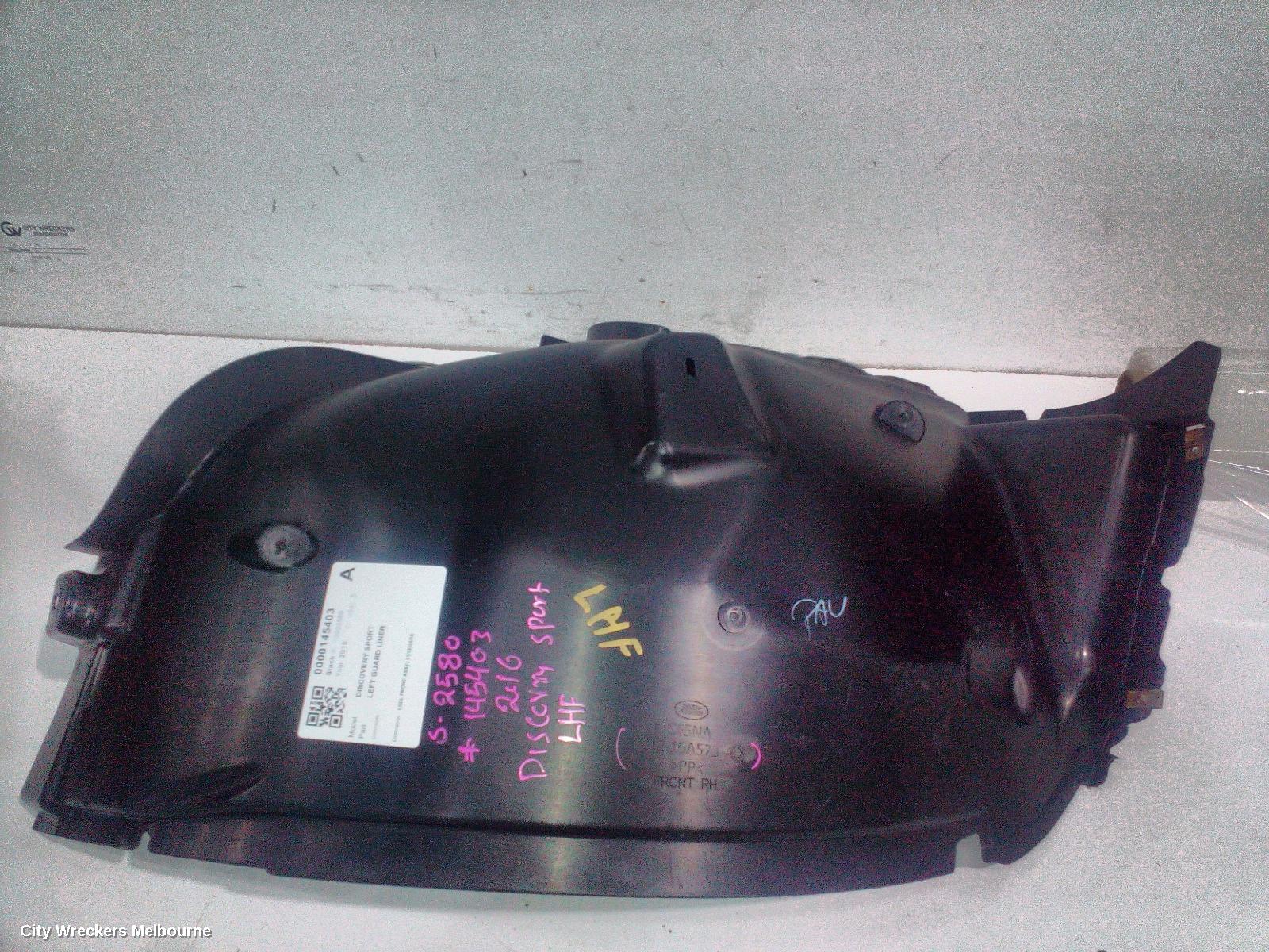 LAND ROVER DISCOVERY SPORT LEFT GUARD LINER, L550, FRONT ASSY, 01/2015 - 06/2019