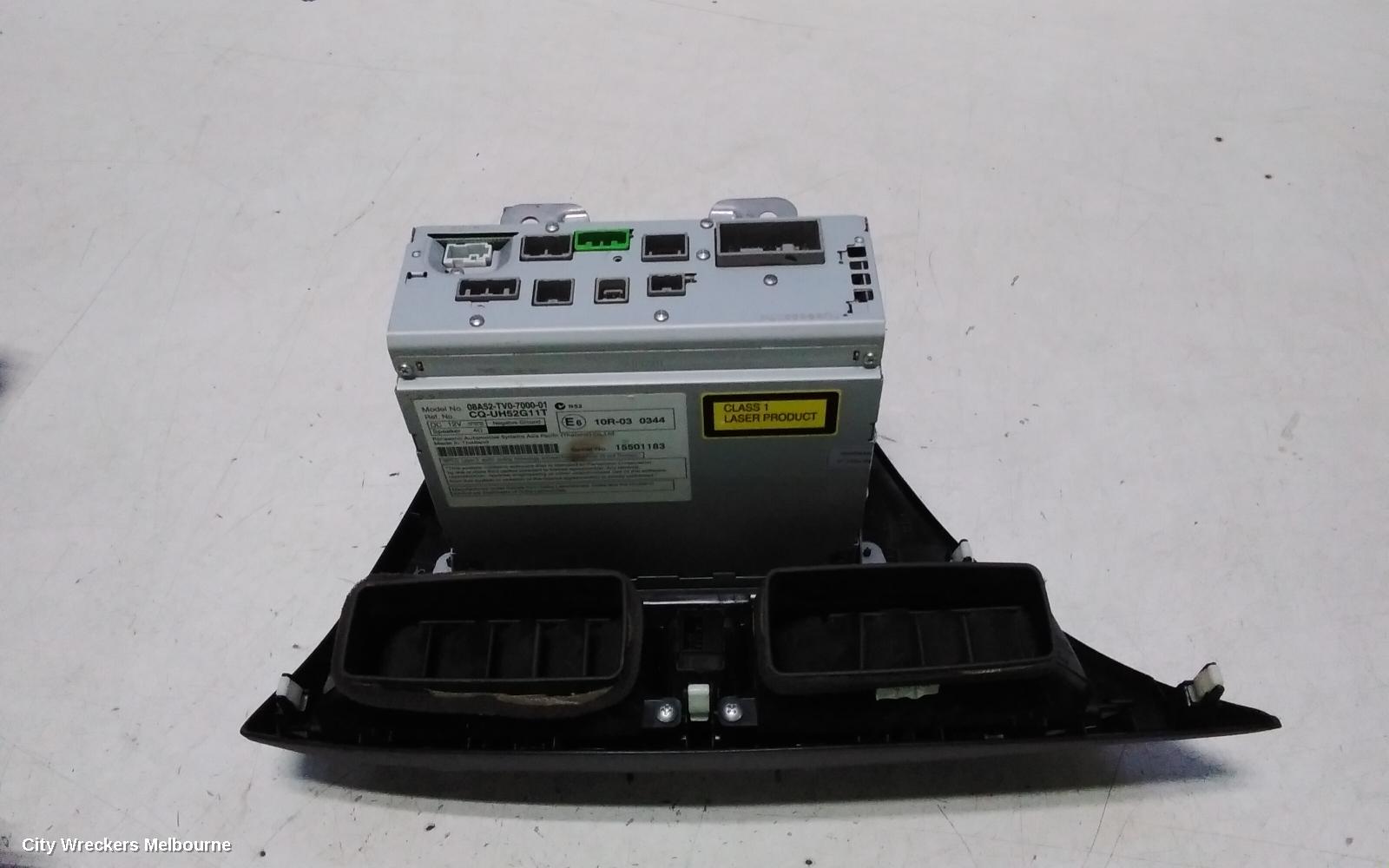 HONDA CIVIC RADIO/CD/DVD/SAT/TV, CONTROL/HEAD UNIT, 9TH GEN, HATCH, NON CD RDS TYPE, 02/2012 - 03/2015