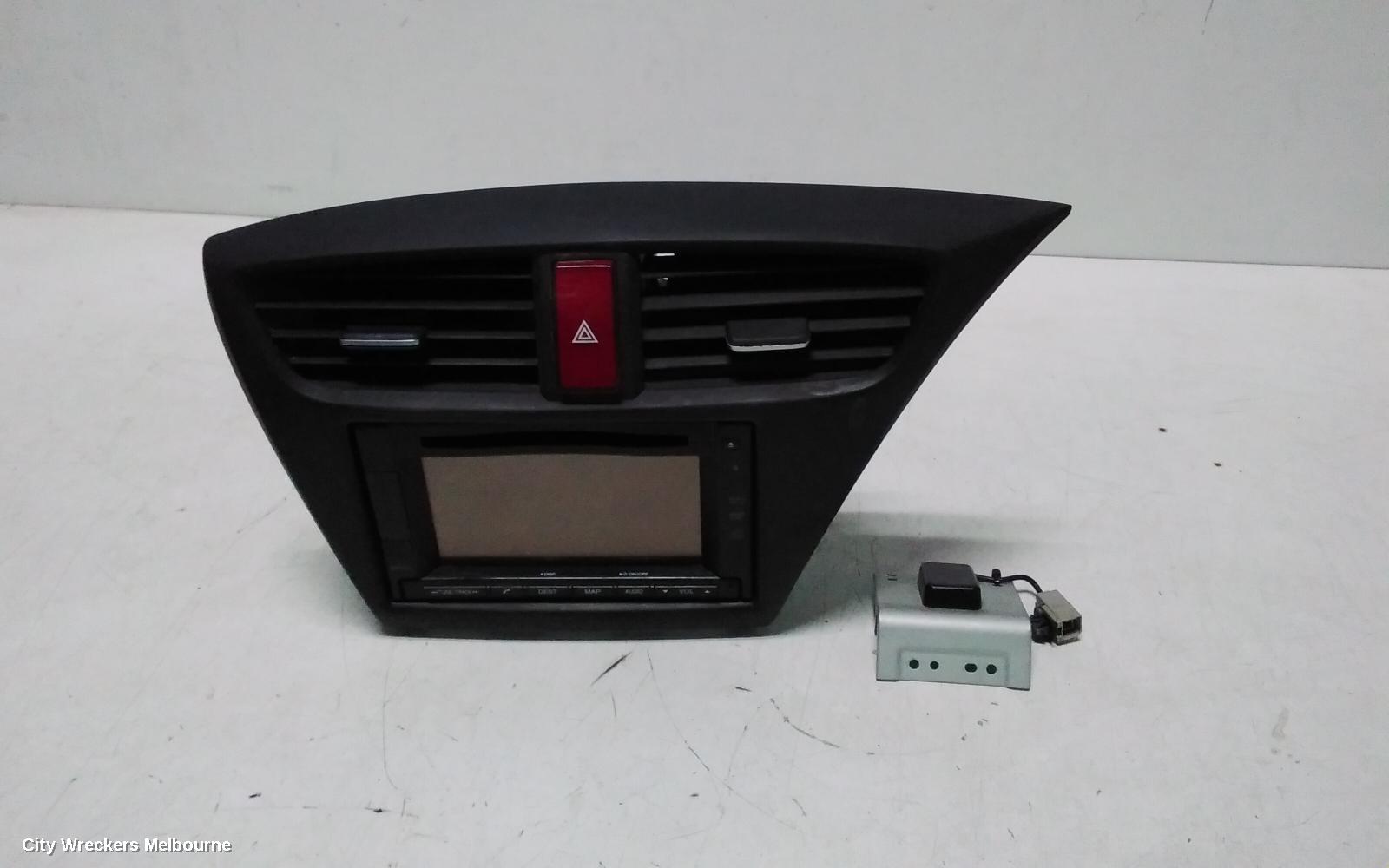 HONDA CIVIC RADIO/CD/DVD/SAT/TV, CONTROL/HEAD UNIT, 9TH GEN, HATCH, NON CD RDS TYPE, 02/2012 - 03/2015