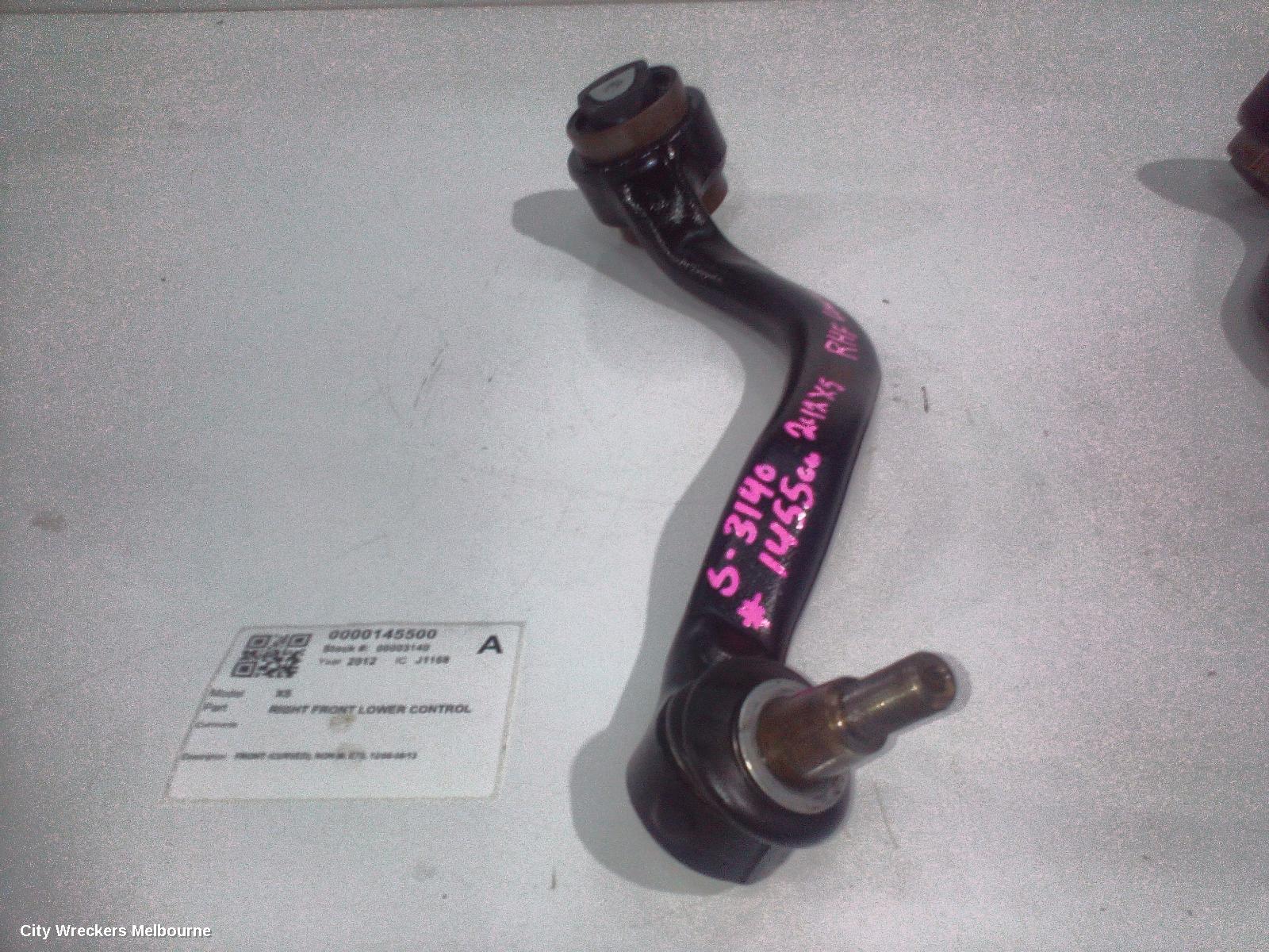 BMW X5 RIGHT FRONT LOWER CONTROL ARM, FRONT (CURVED), NON M, E70, 12/2006 - 08/2013