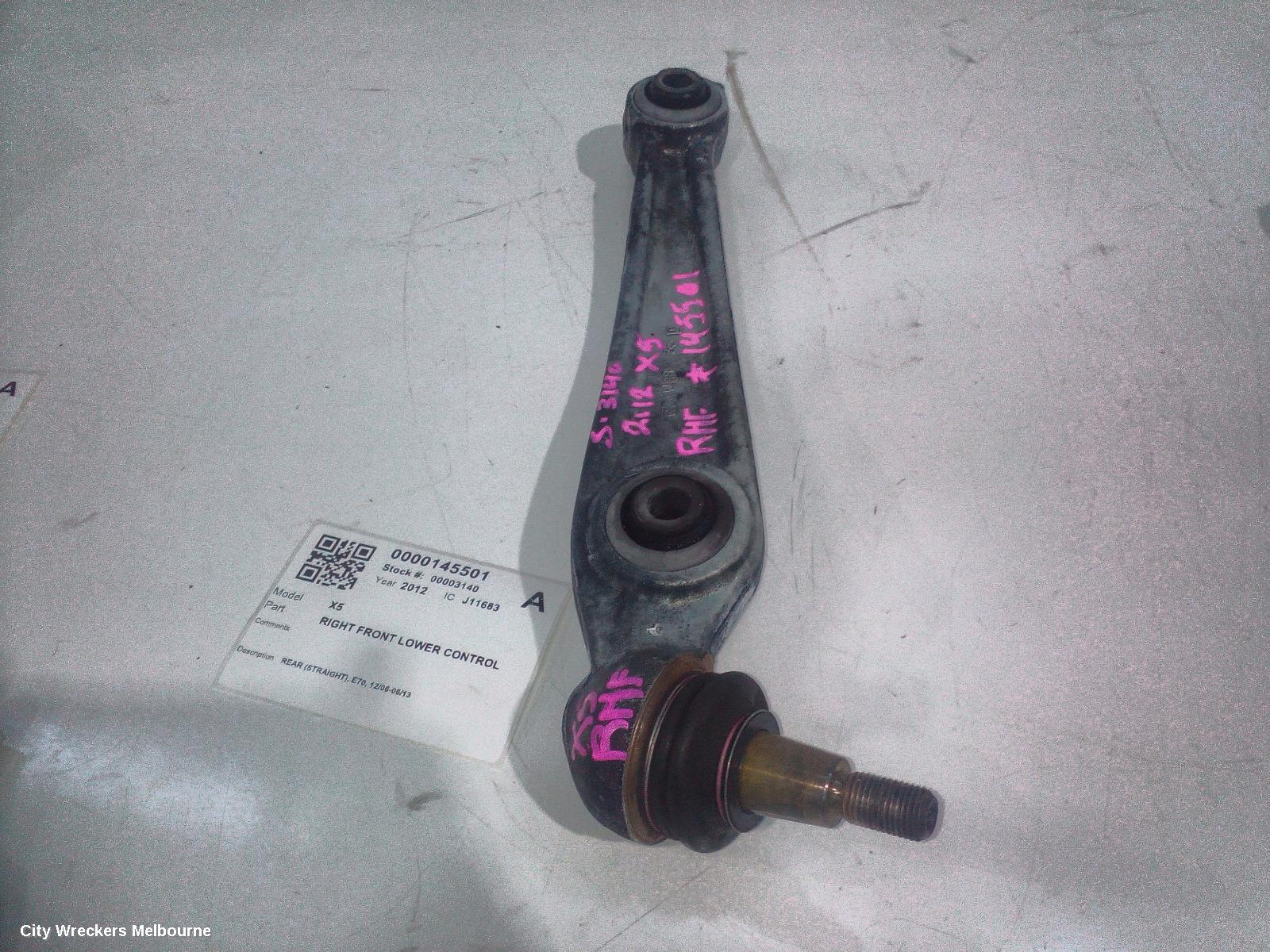 BMW X5 RIGHT FRONT LOWER CONTROL ARM, REAR (STRAIGHT), E70, 12/2006 - 06/2013