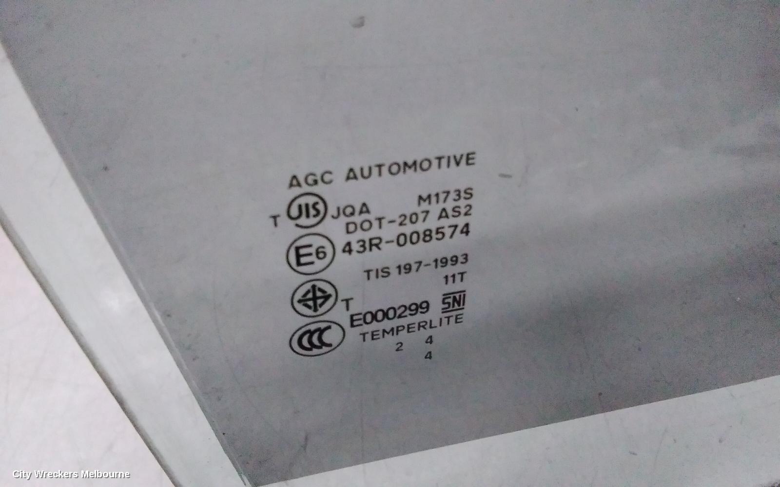 MITSUBISHI MIRAGE RIGHT FRONT DOOR WINDOW, LA-LB, 12/2012 - 12/2024