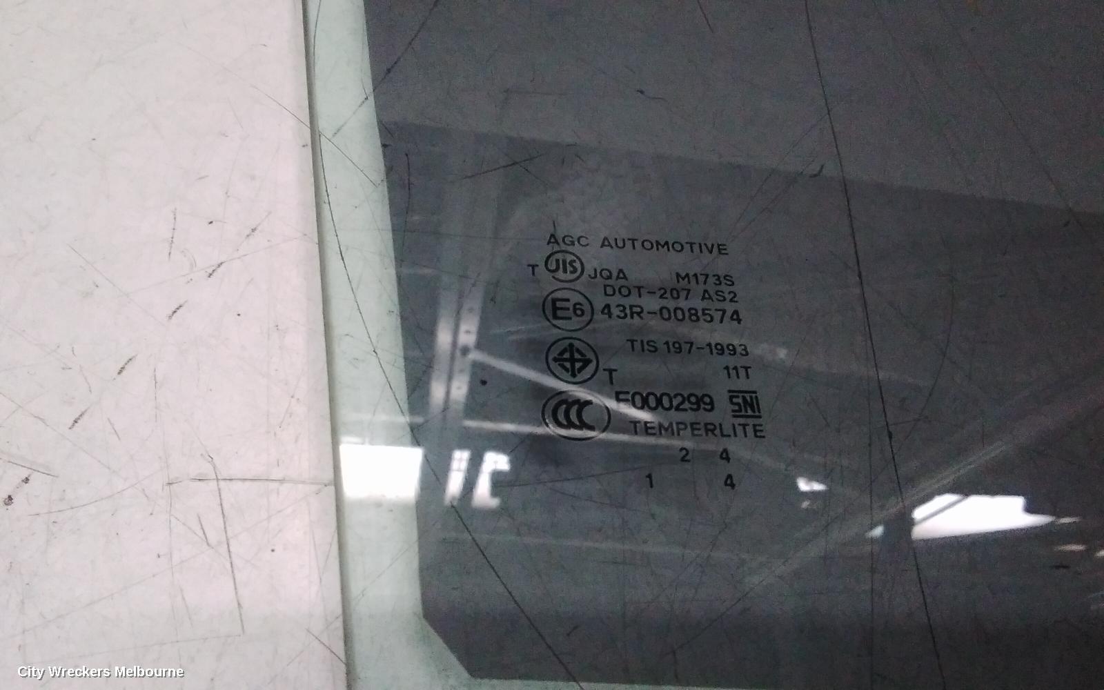 MITSUBISHI MIRAGE RIGHT REAR DOOR WINDOW, LA-LB, HATCH, 12/2012 - 12/2024