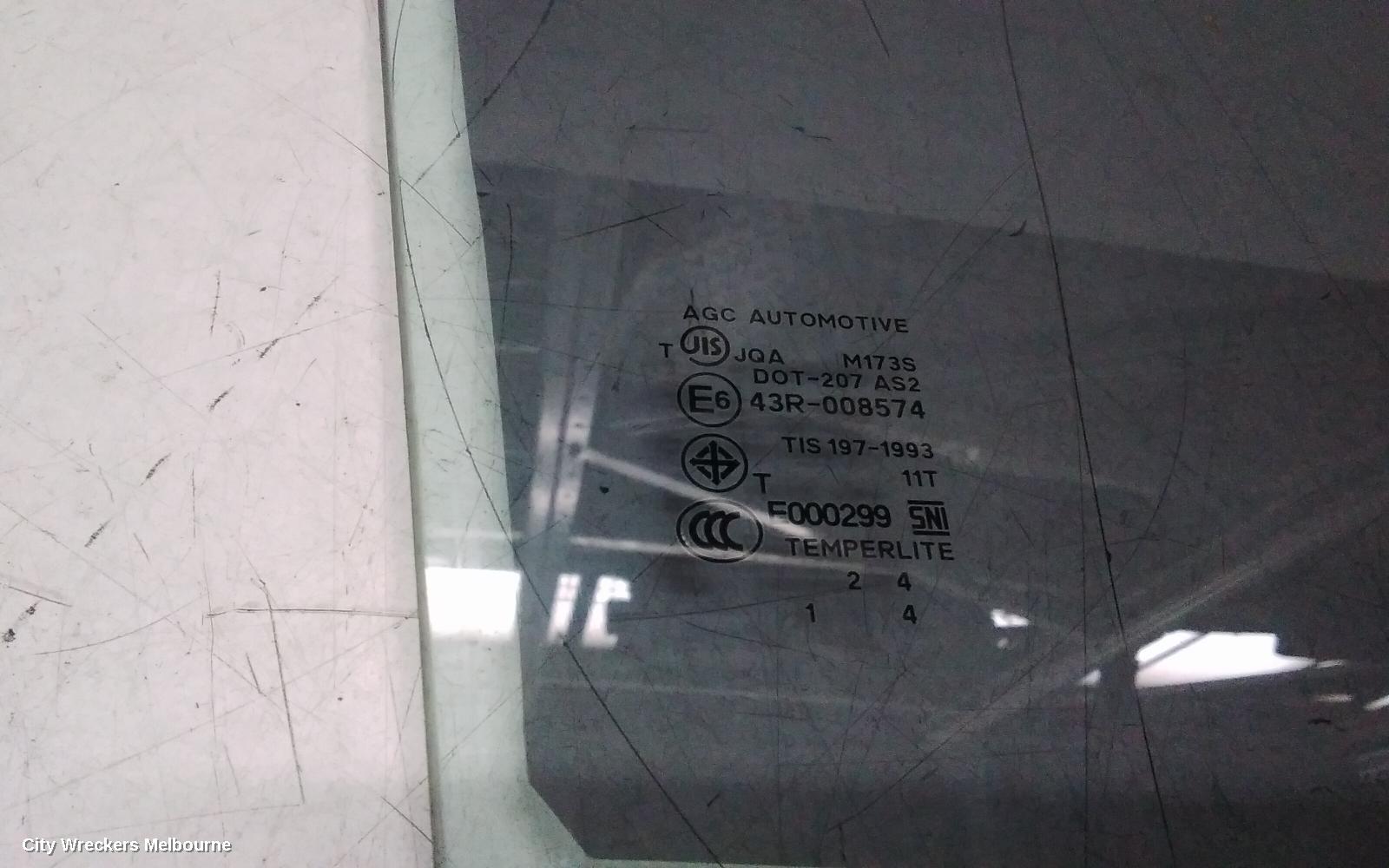 MITSUBISHI MIRAGE RIGHT REAR DOOR WINDOW, LA-LB, HATCH, 12/2012 - 12/2024