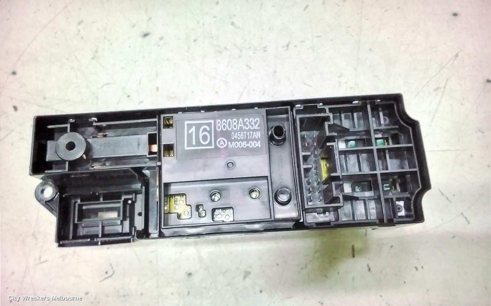 MITSUBISHI MIRAGE PWR DR WIND SWITCH, RH FRONT (MASTER SWITCH), LA-LB, HATCH, 12/2012 - 12/2024
