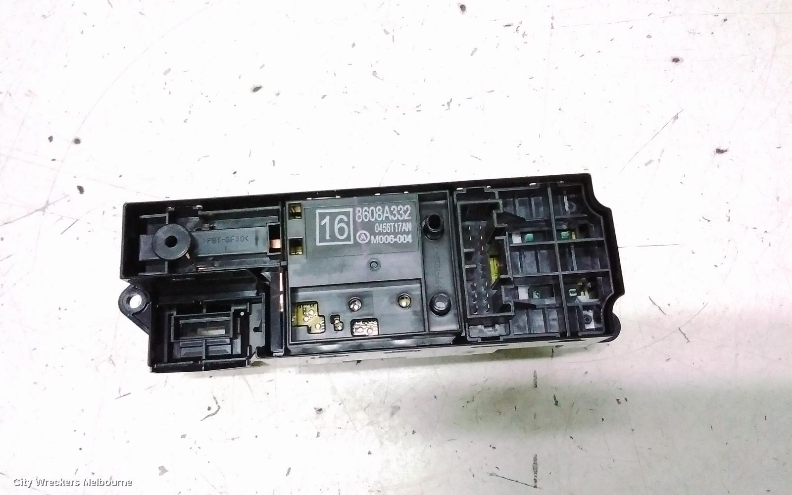 MITSUBISHI MIRAGE PWR DR WIND SWITCH, RH FRONT (MASTER SWITCH), LA-LB, HATCH, 12/2012 - 12/2024