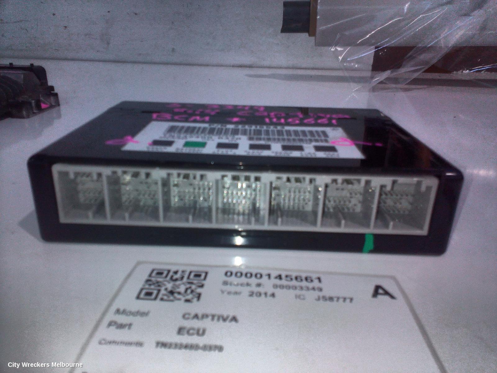 HOLDEN CAPTIVA ECU, BCM, CG, 01/2011 - 06/2018