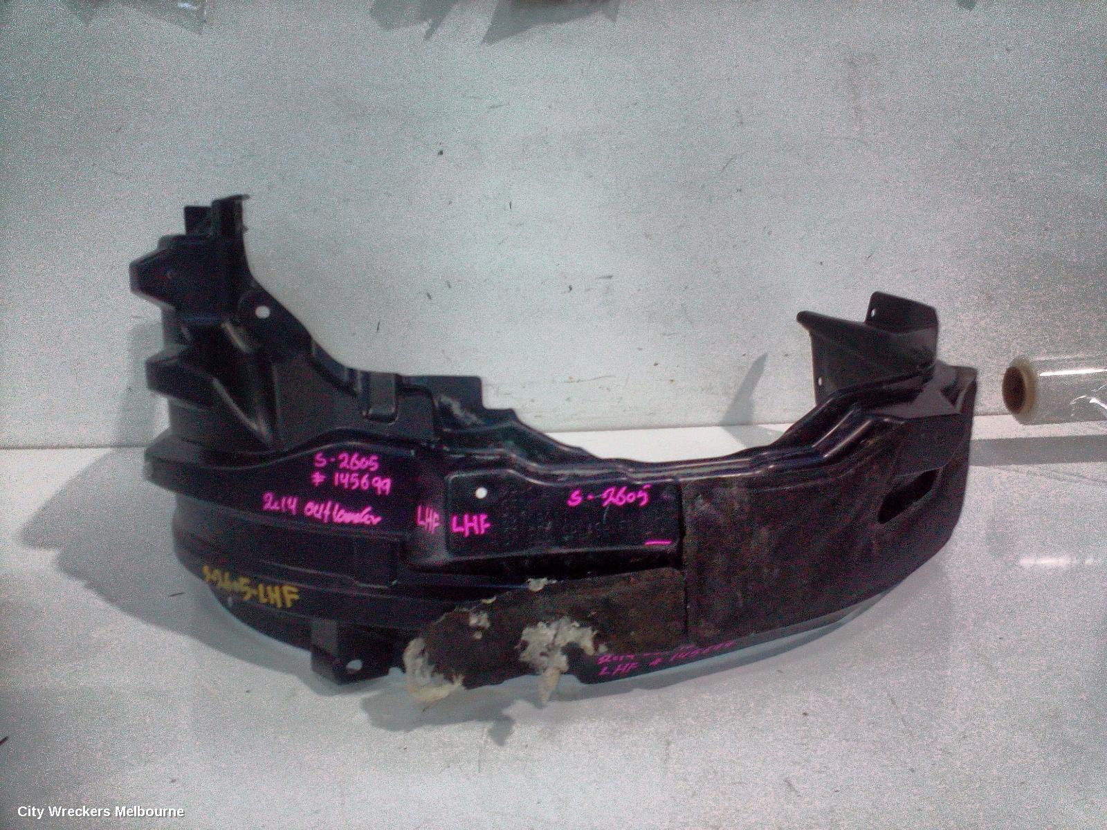 MITSUBISHI OUTLANDER LEFT GUARD LINER, ZJ-ZL, FRONT, 10/2013 - 07/2021