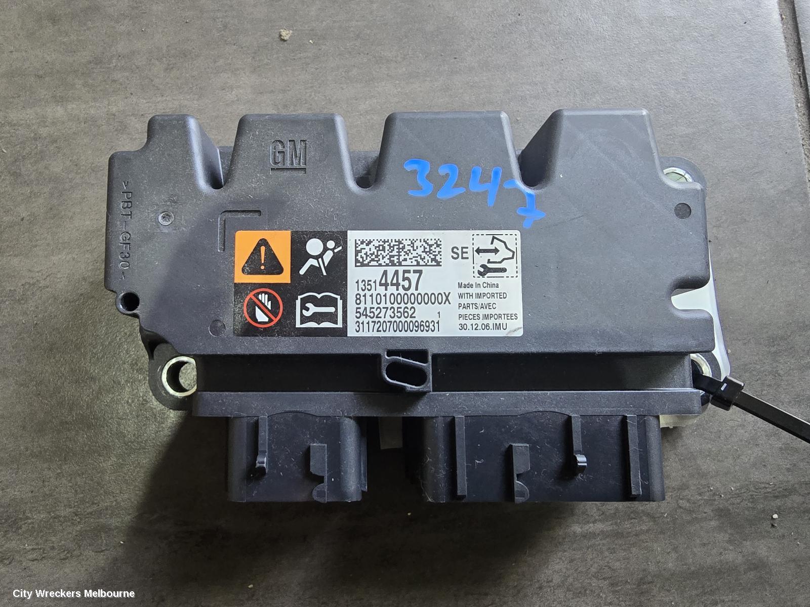 HOLDEN ASTRA AIRBAG MODULE/SENSOR, MODULE, BK-BL, 09/2016 - 12/2020