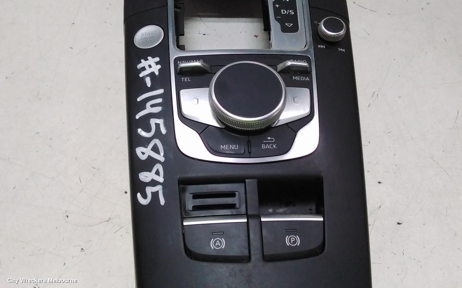 AUDI A3 RADIO/CD/DVD/SAT/TV, MMI CONTROLS, W/ MIB HIGH, W/ START BUTTON TYPE, 8V, 03/2013 - 10/2020