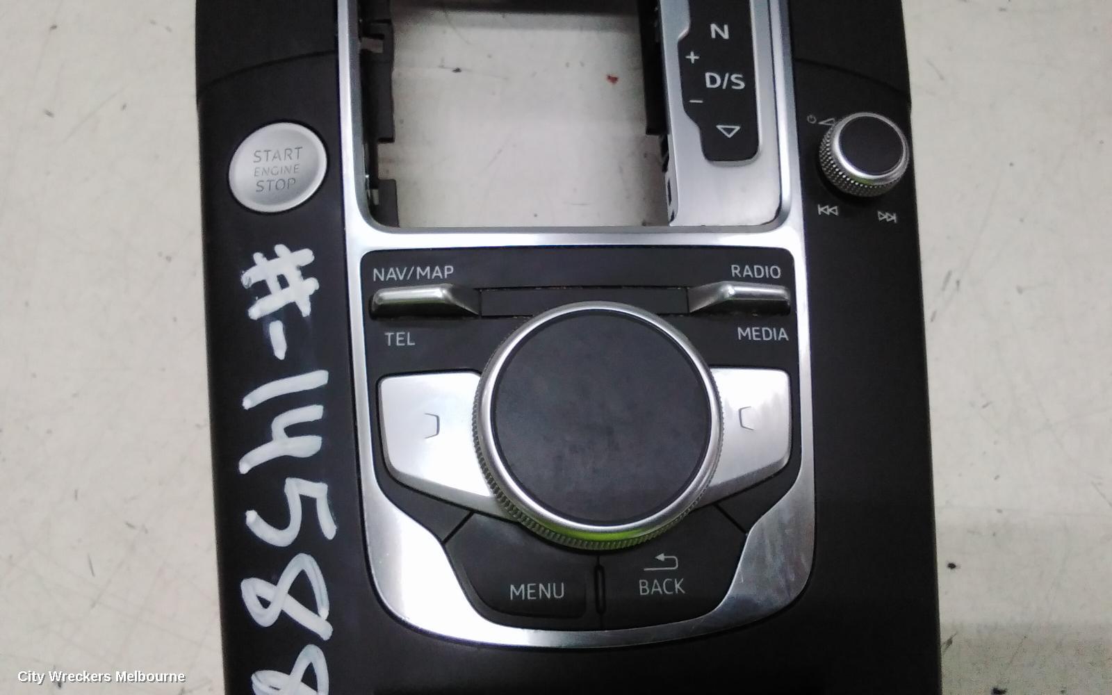 AUDI A3 RADIO/CD/DVD/SAT/TV, MMI CONTROLS, W/ MIB HIGH, W/ START BUTTON TYPE, 8V, 03/2013 - 10/2020