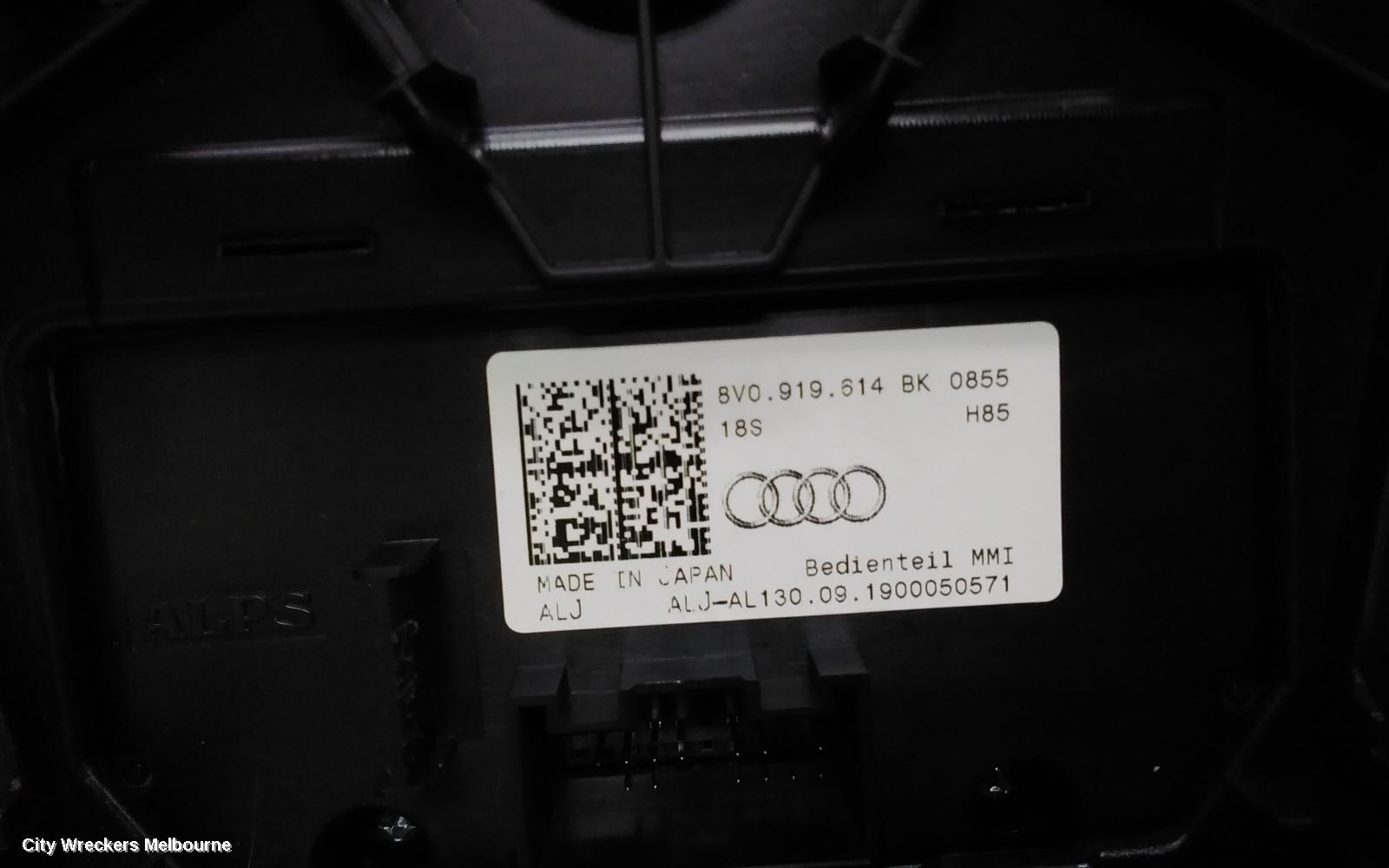 AUDI A3 RADIO/CD/DVD/SAT/TV, MMI CONTROLS, W/ MIB HIGH, W/ START BUTTON TYPE, 8V, 03/2013 - 10/2020