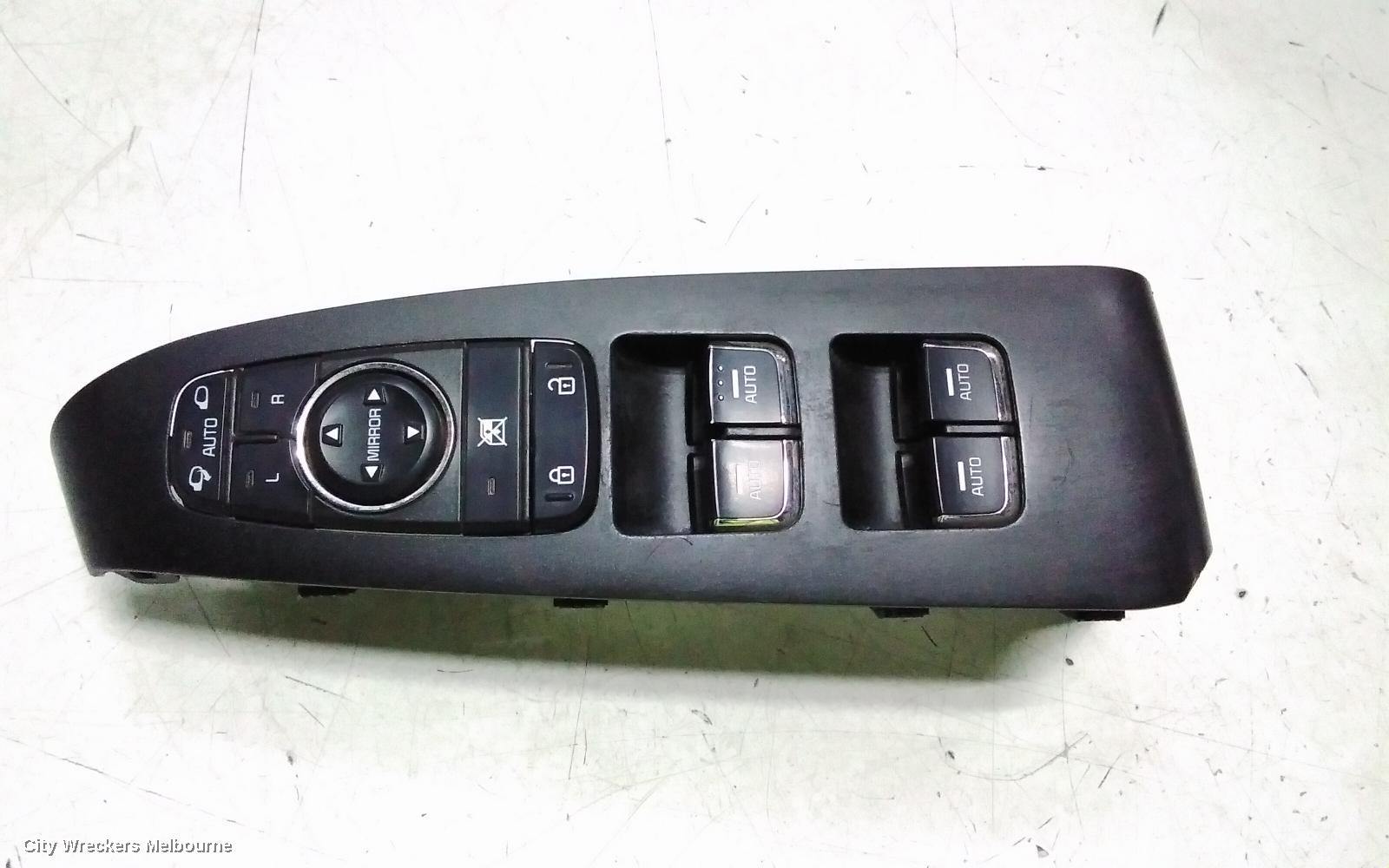 KIA CARNIVAL/GRAND CARNIVAL PWR DR WIND SWITCH, RH FRONT (MASTER SWITCH), W/ AUTO FOLD MIRROR SWITCH, AUTO TYPE (ALL WINDOWS), YP, 12/2014 - 10/2020