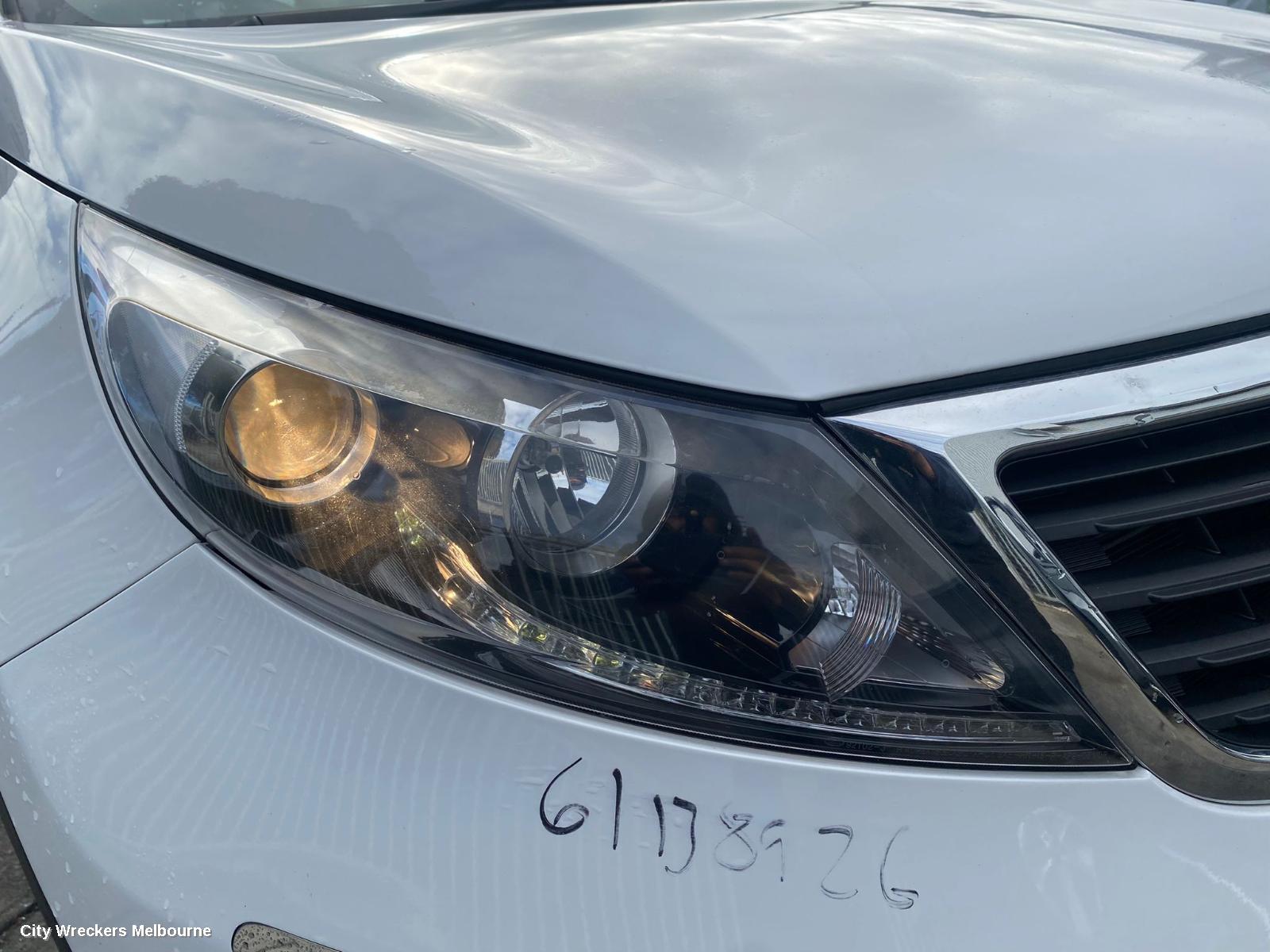 KIA SPORTAGE RIGHT TAILLIGHT, SL, BUMPER REFLECTOR, 05/2010 - 05/2013