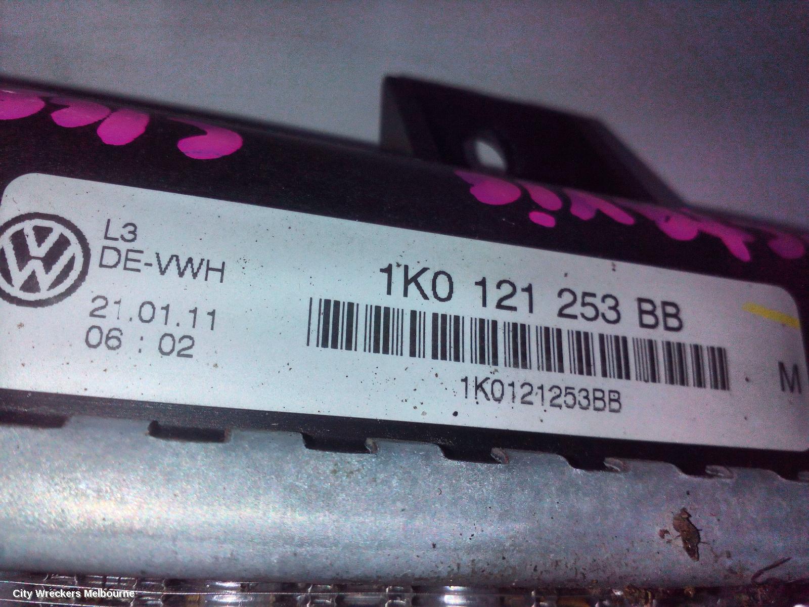 SKODA OCTAVIA RADIATOR, PRIMARY RADIATOR (CLOSEST TO ENGINE), PETROL, 1.4, TURBO, 1Z, CAXA CODE, 08/2010 - 10/2013