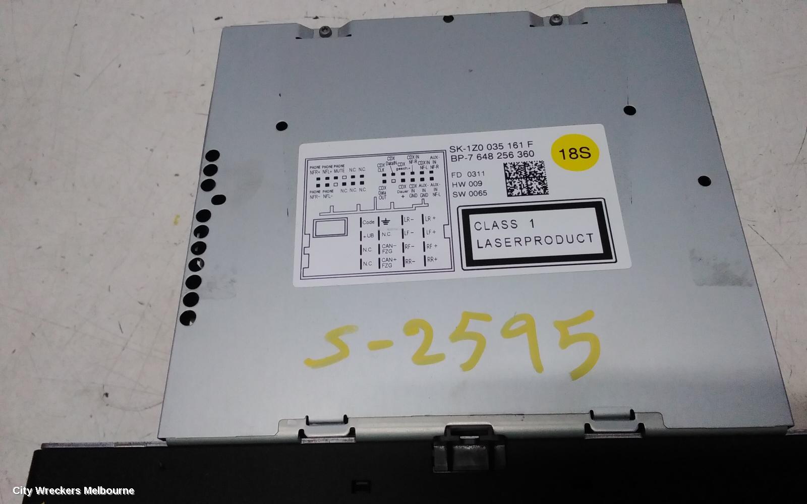SKODA OCTAVIA RADIO/CD/DVD/SAT/TV, SINGLE DISC CD PLAYER (SWING), 1Z, 05/2009 - 10/2013
