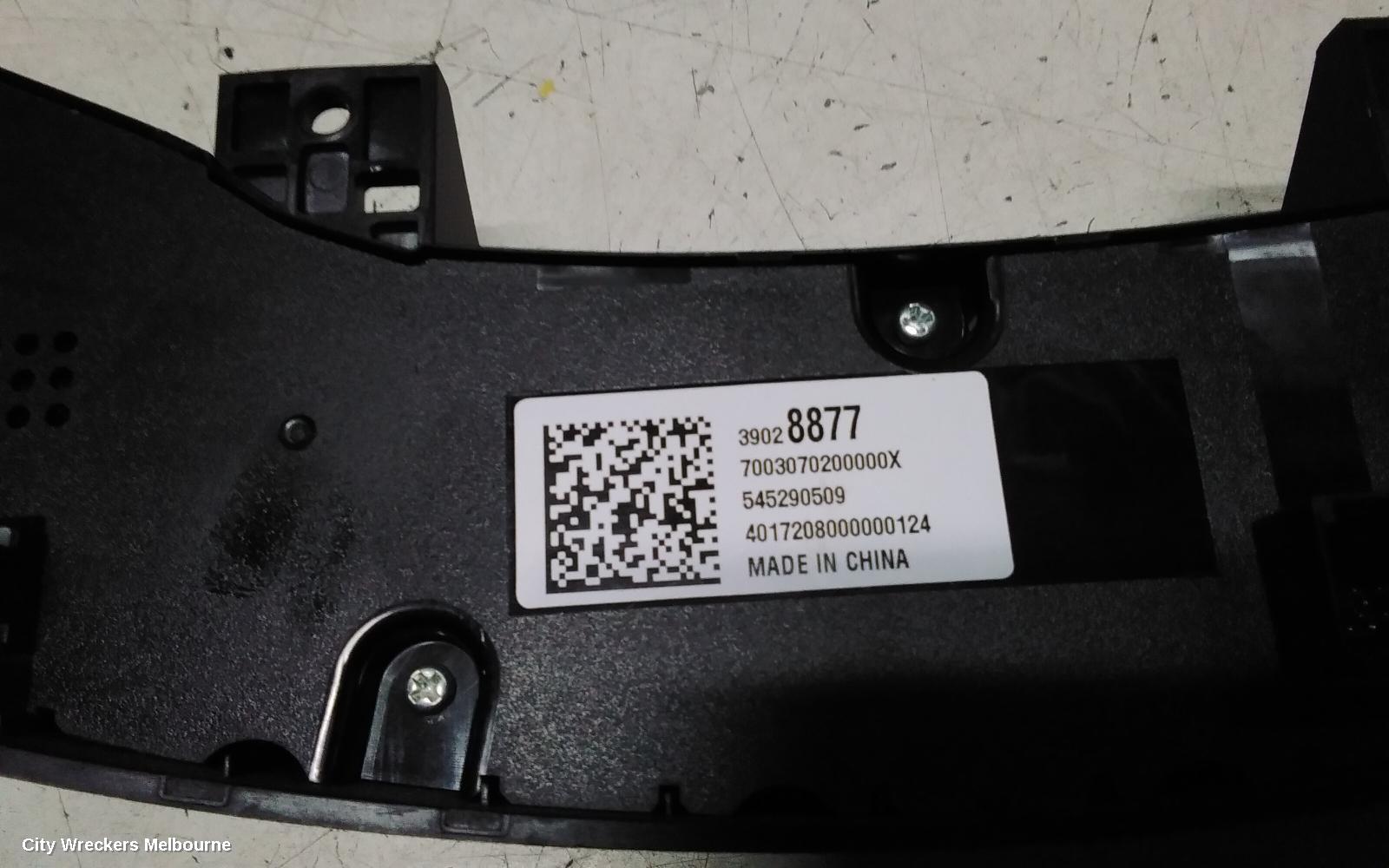 HOLDEN ASTRA HEATER/AC CONTROLS, CLIMATE CONTROL, BL, SEDAN 05/2017 - 12/2020