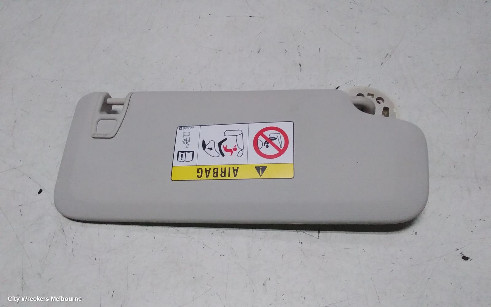 HOLDEN ASTRA SUNVISOR, BK-BL, LH SIDE, W/ LIGHT, 09/2016 - 12/2020