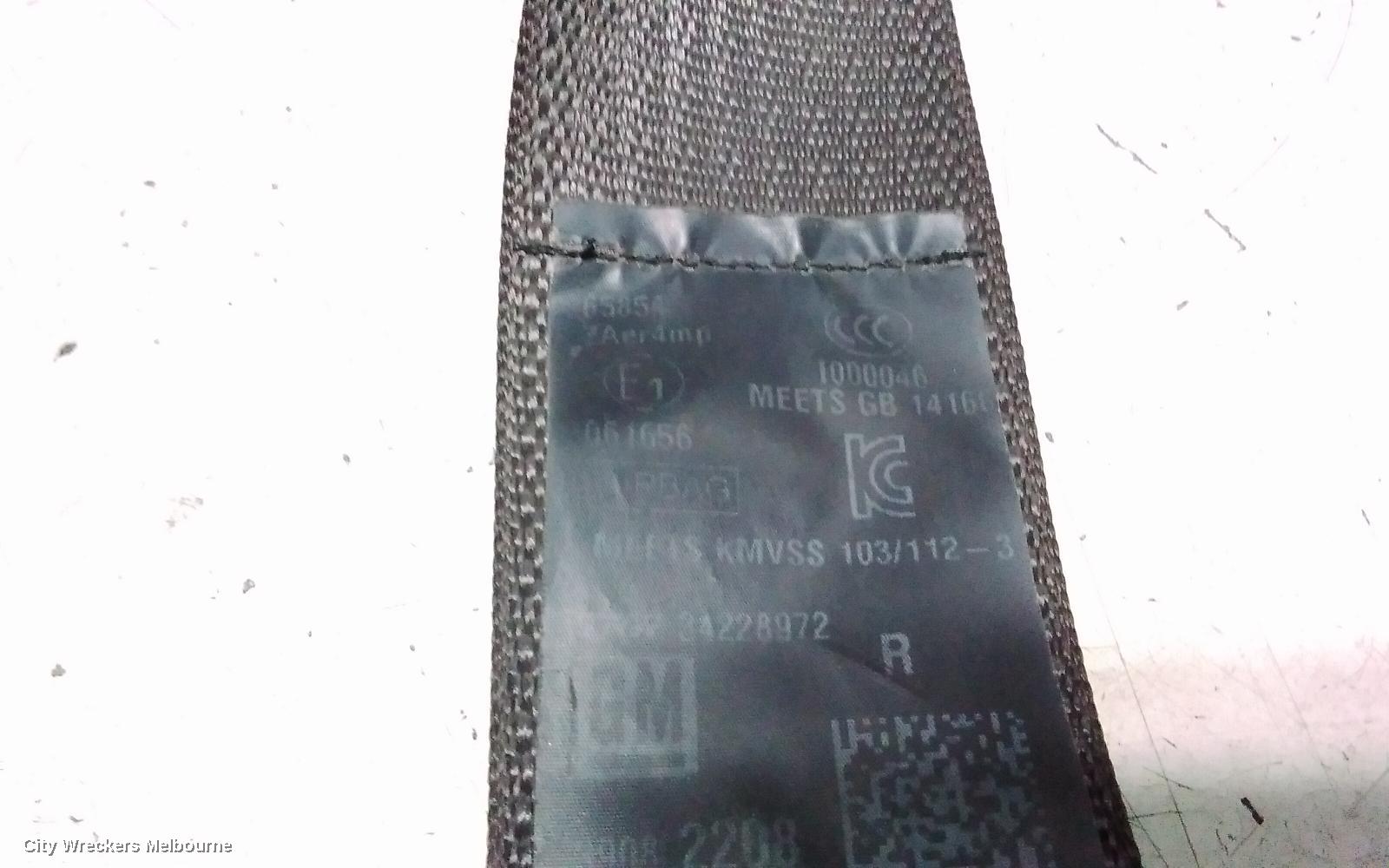 HOLDEN ASTRA SEATBELT/STALK, BK/BL, RH FRONT, SEAT BELT ONLY, SEDAN/HATCH/WAGON, 01/2018 - 12/2020