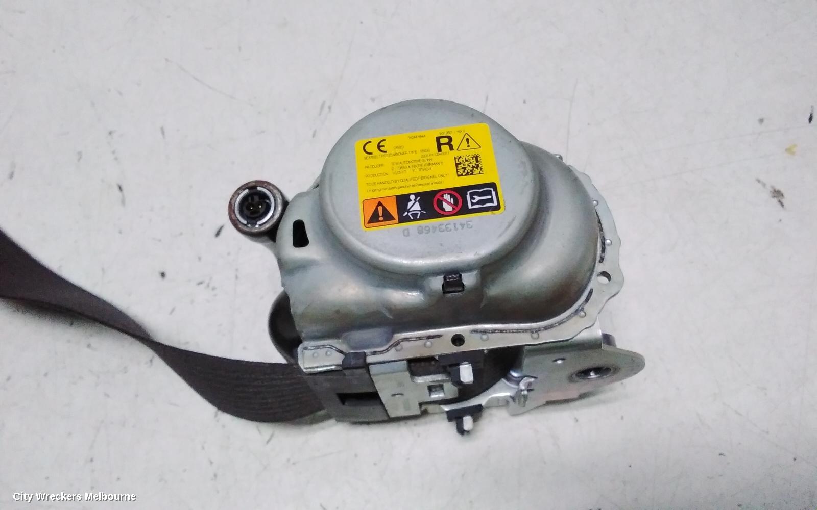 HOLDEN ASTRA SEATBELT/STALK, BK/BL, RH FRONT, SEAT BELT ONLY, SEDAN/HATCH/WAGON, 01/2018 - 12/2020