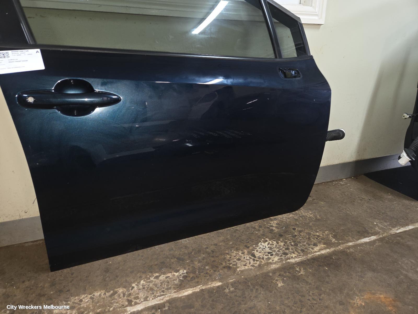 TOYOTA COROLLA RIGHT FRONT DOOR, E210, HATCH/SEDAN, 07/2018 ONWARDS