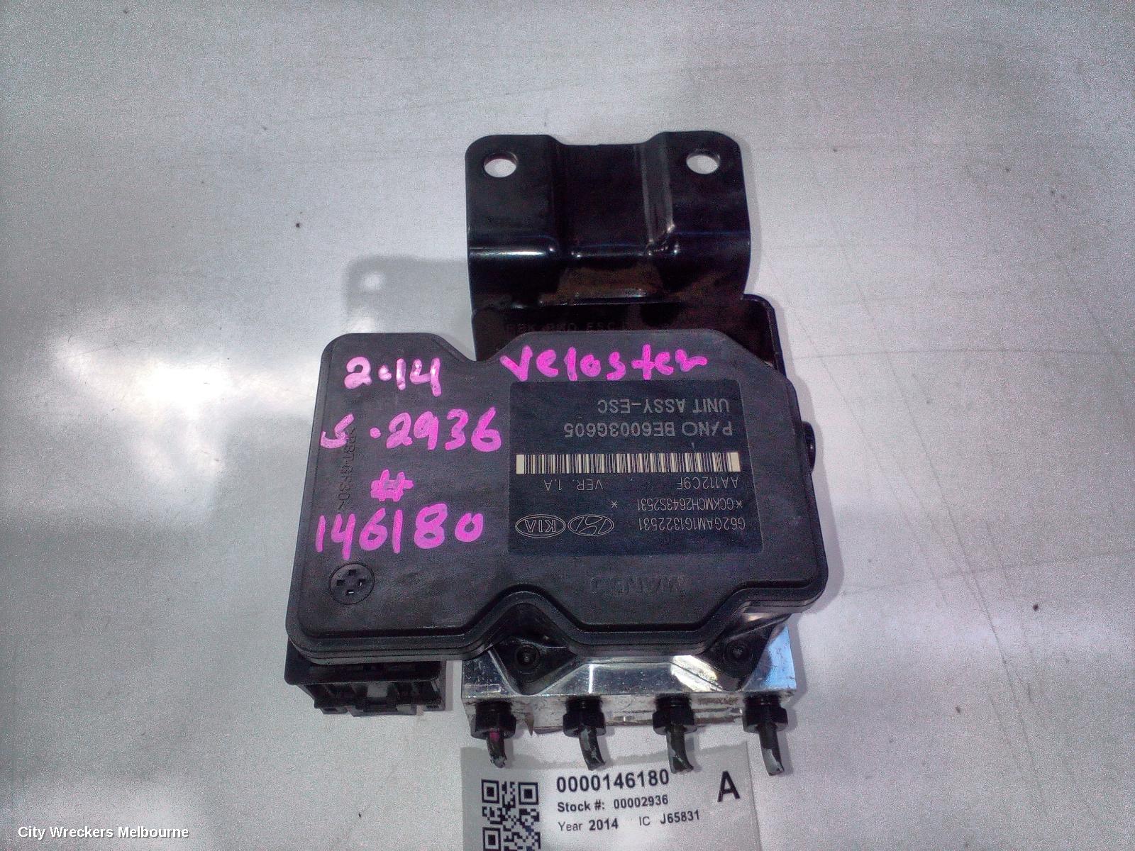 HYUNDAI VELOSTER ABS PUMP/MODULATOR, FS, TURBO, 06/2012 - 04/2015