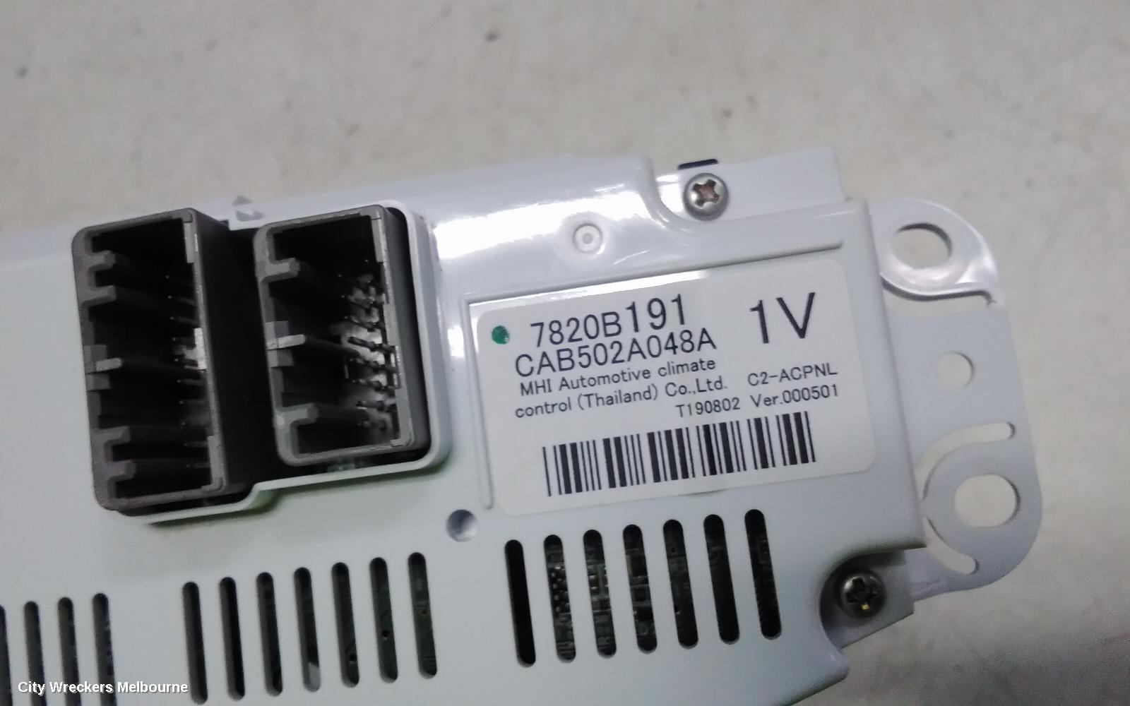 MITSUBISHI ASX HEATER/AC CONTROLS, W/ CLIMATE CONTROL TYPE, XB-XD, 08/2013 - 12/2024