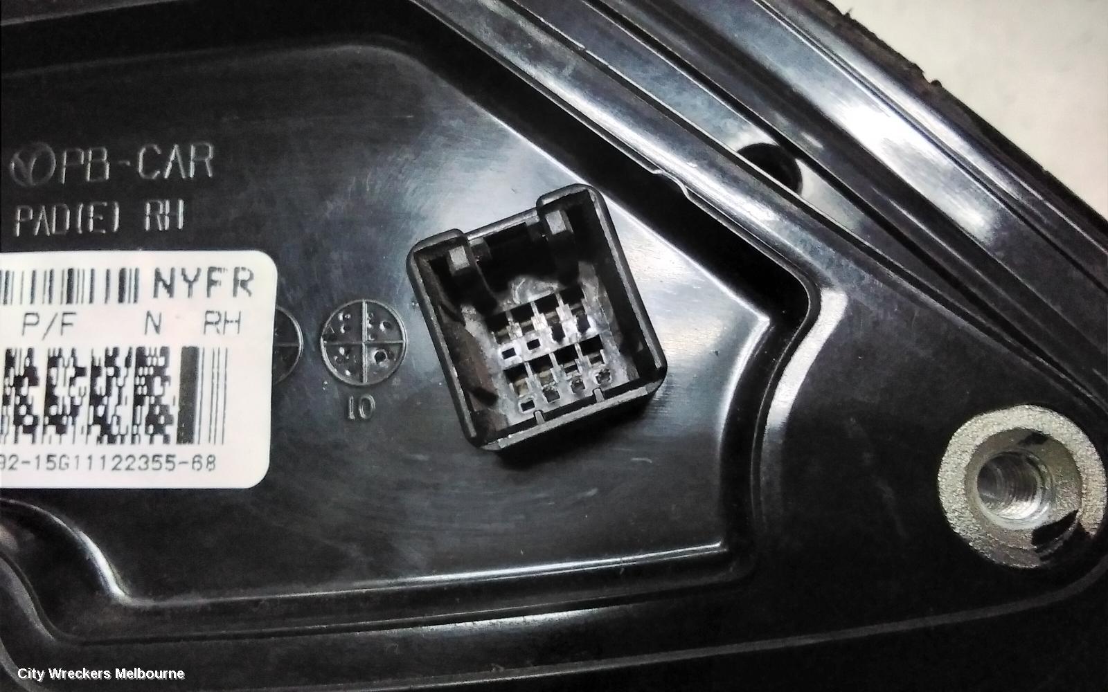HYUNDAI I20 RIGHT DOOR MIRROR, PB, POWER FOLDING, NON FLASHER TYPE, 04/2010 - 12/2015