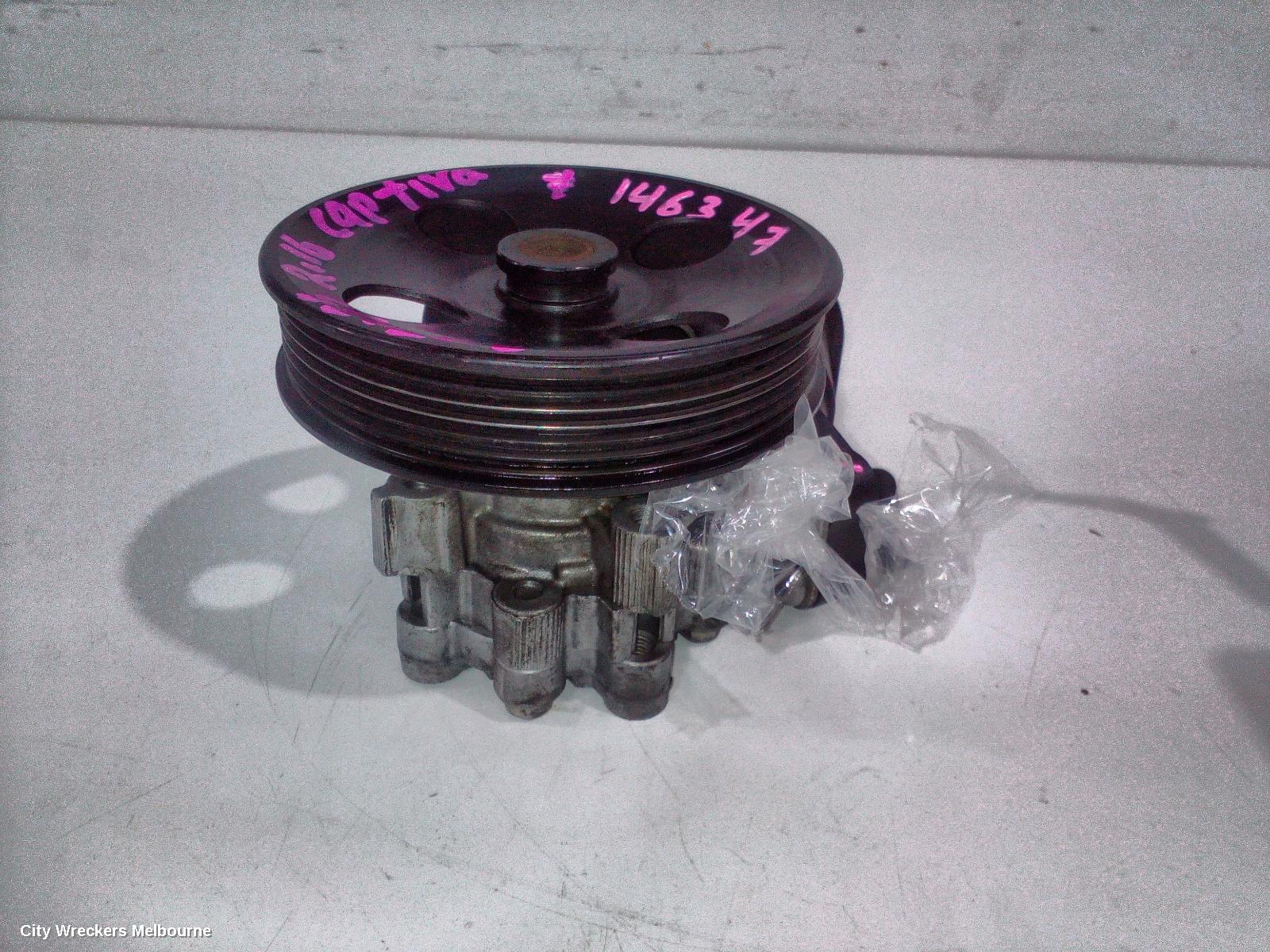 HOLDEN CAPTIVA STEERING PUMP, PETROL, 2.4, LE5/LE9, CG, 01/2011 - 06/2018