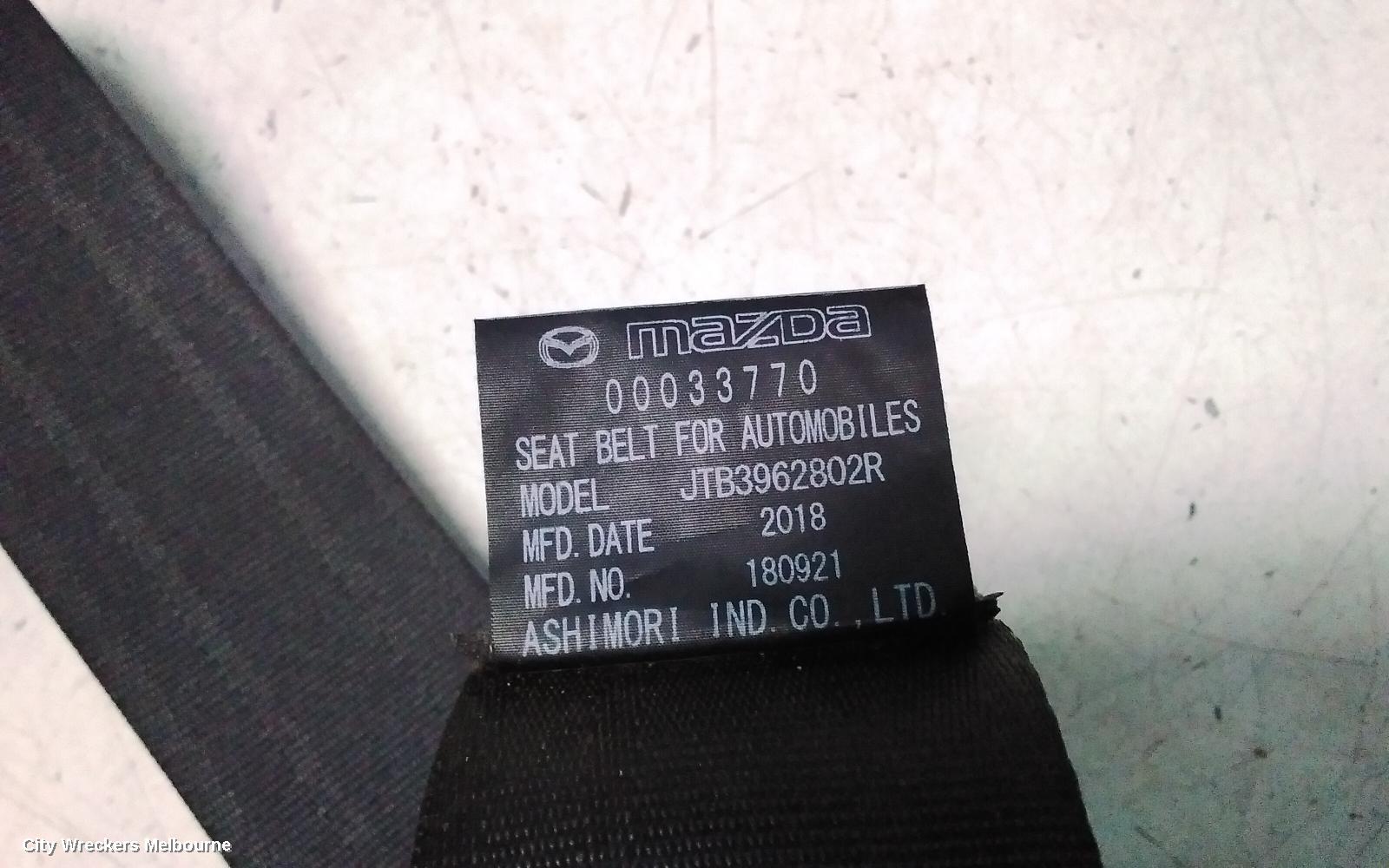 MAZDA CX8 SEATBELT/STALK, RH REAR 3RD ROW, SEAT BELT ONLY, KG, 05/2018 - 12/2023