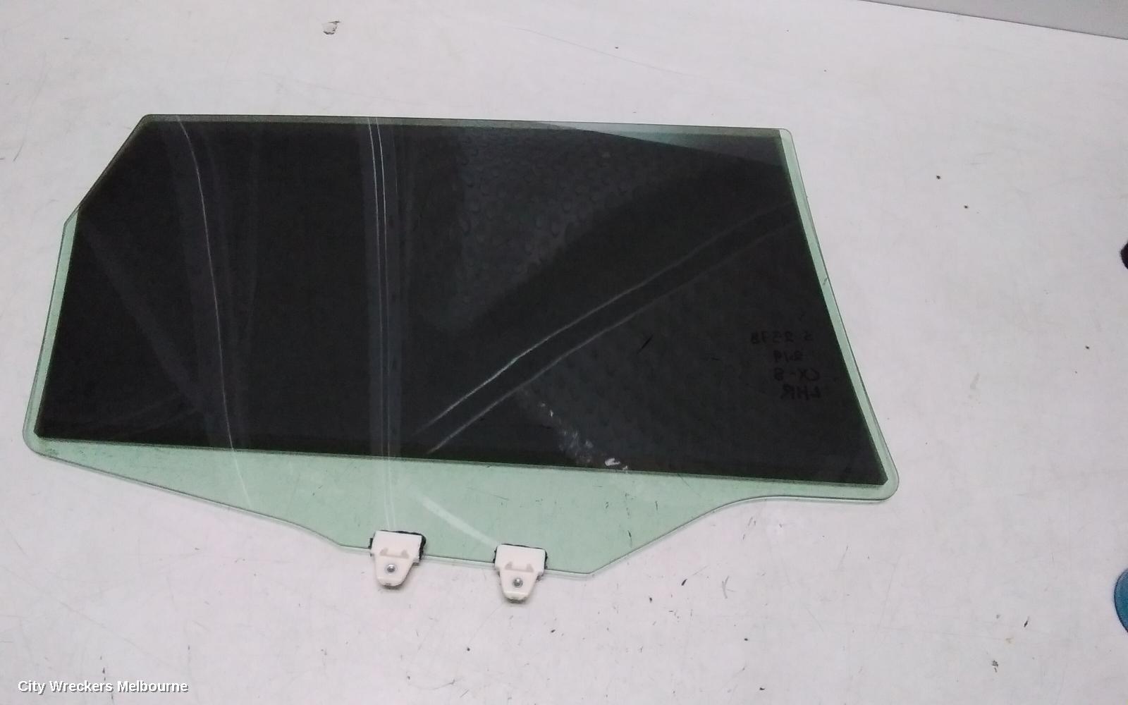 MAZDA CX8 LEFT REAR DOOR WINDOW, KG, 05/2018 - 12/2023
