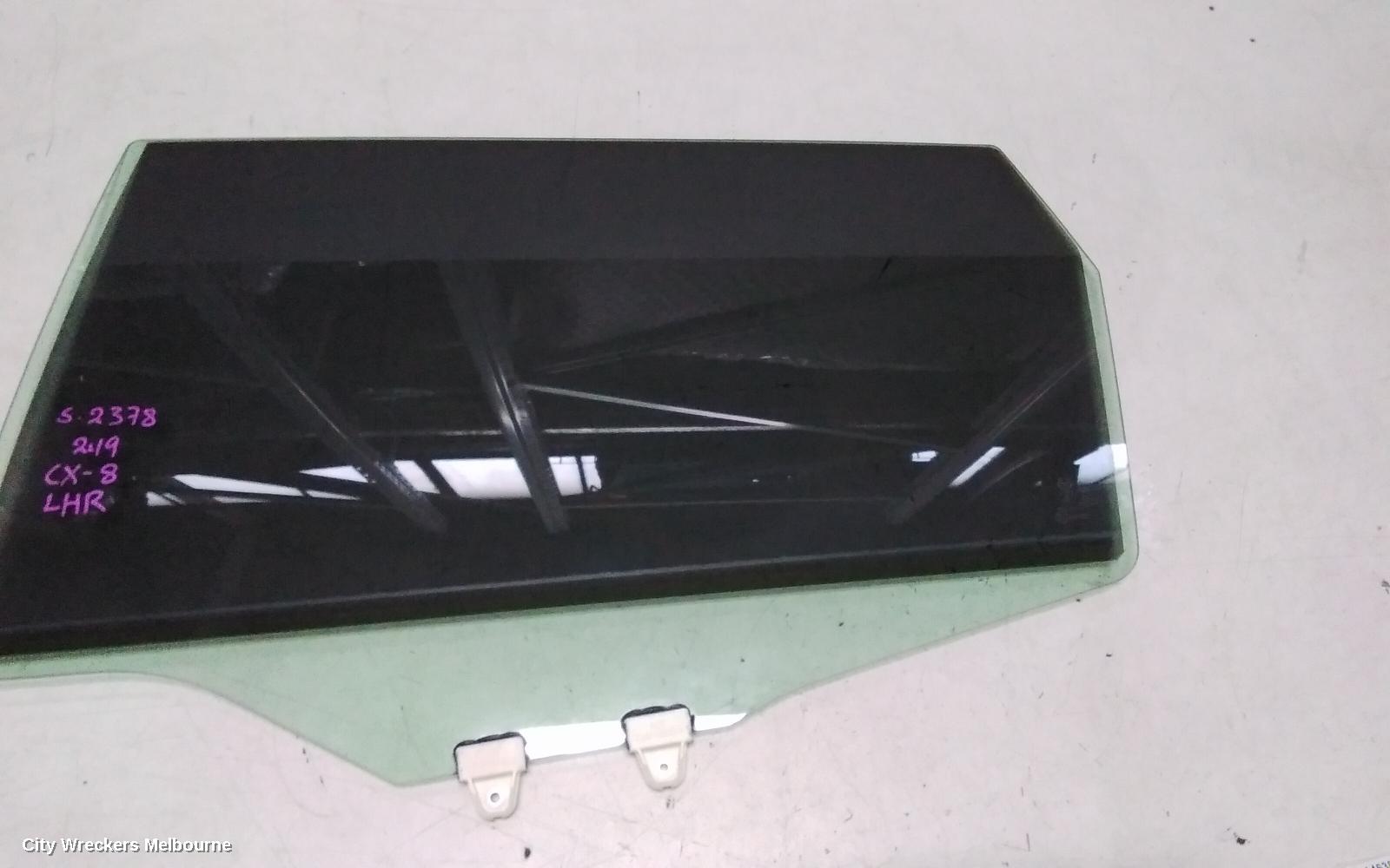 MAZDA CX8 LEFT REAR DOOR WINDOW, KG, 05/2018 - 12/2023