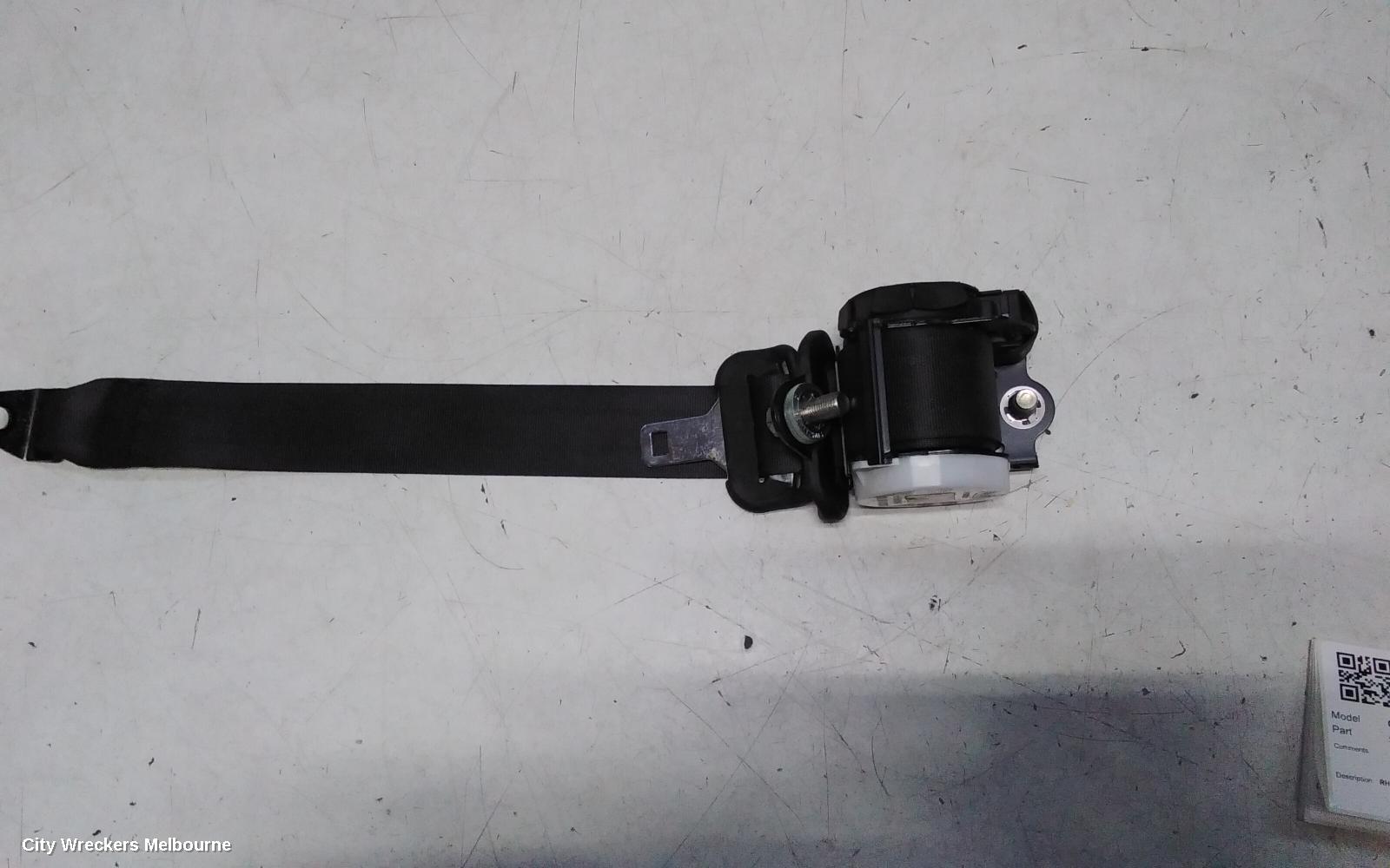 MAZDA CX9 SEATBELT/STALK, RH REAR 3RD ROW, SEAT BELT ONLY, TC, 07/2016 - 12/2024