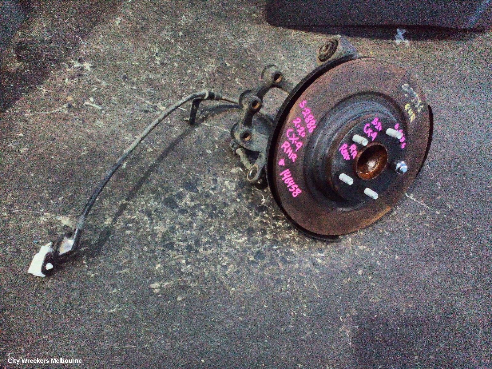 MAZDA CX9 RIGHT REAR HUB ASSEMBLY, TC, FWD, 2.5, PETROL, AUTO T/M, 07/2016 - 12/2024
