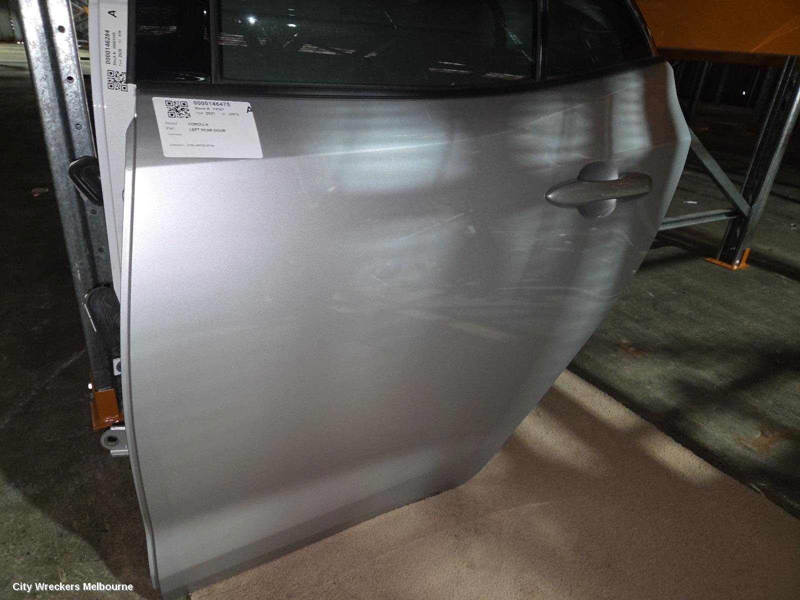 TOYOTA COROLLA LEFT REAR DOOR/SLIDING, E210, HATCH, 07/2018 ONWARDS