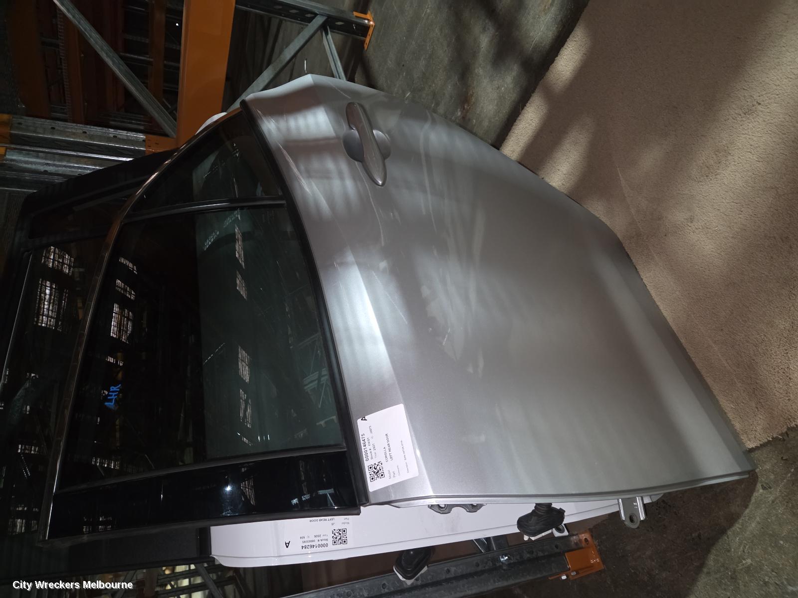 TOYOTA COROLLA LEFT REAR DOOR/SLIDING, E210, HATCH, 07/2018 ONWARDS