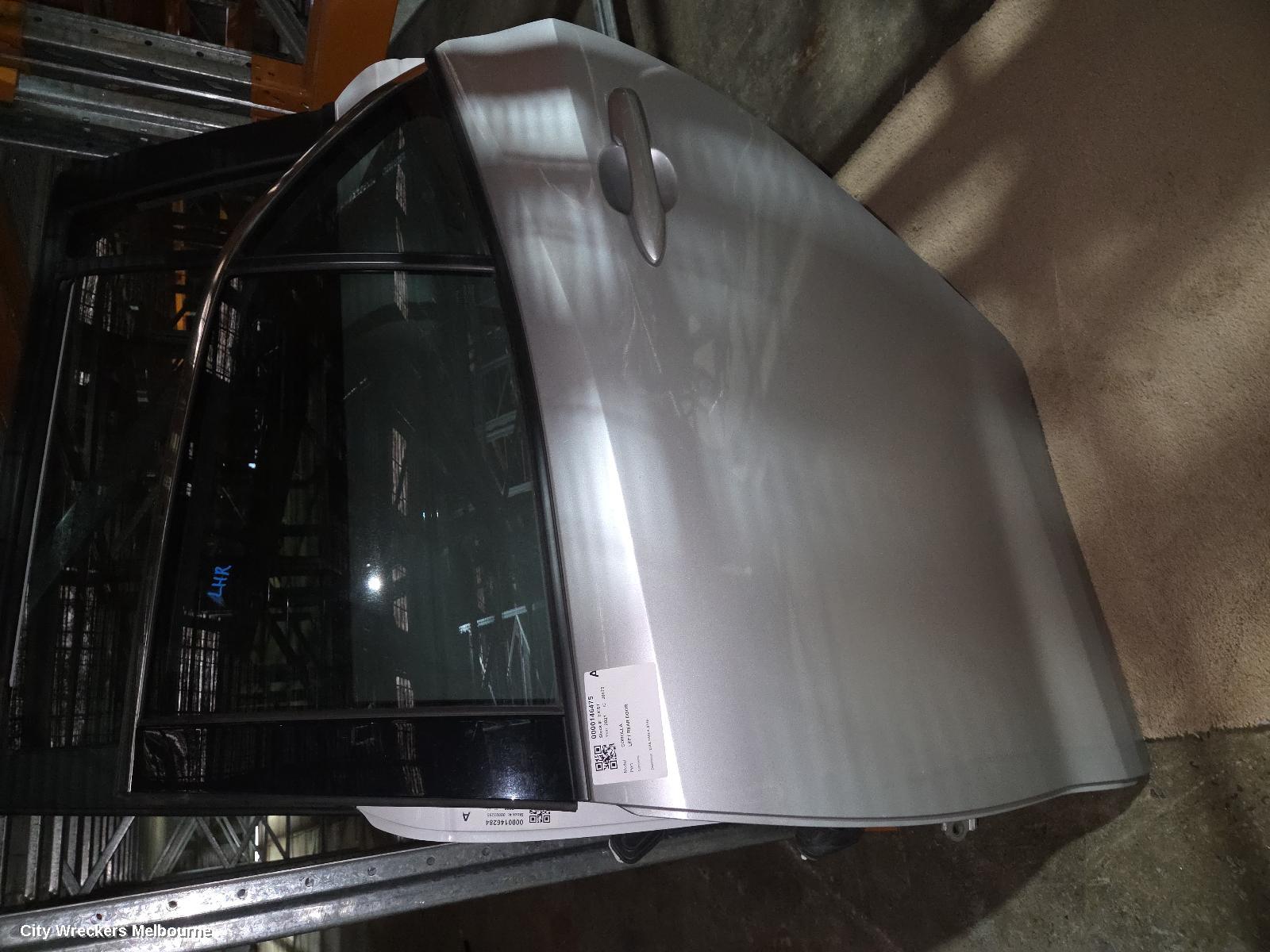 TOYOTA COROLLA LEFT REAR DOOR/SLIDING, E210, HATCH, 07/2018 ONWARDS
