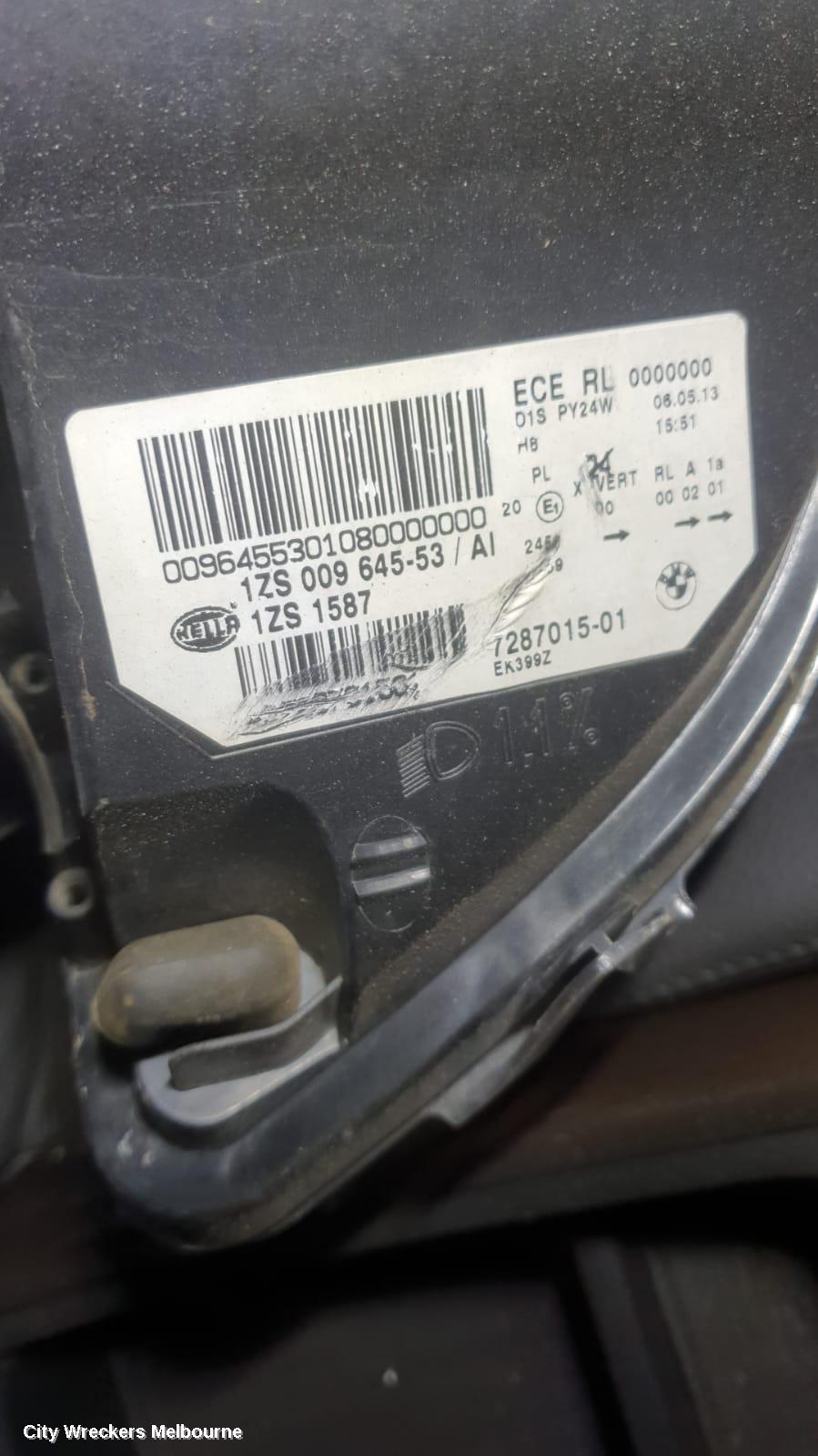 BMW X6 LEFT HEADLAMP, E71, XENON, ADAPTIVE TYPE, 07/2008 - 05/2014