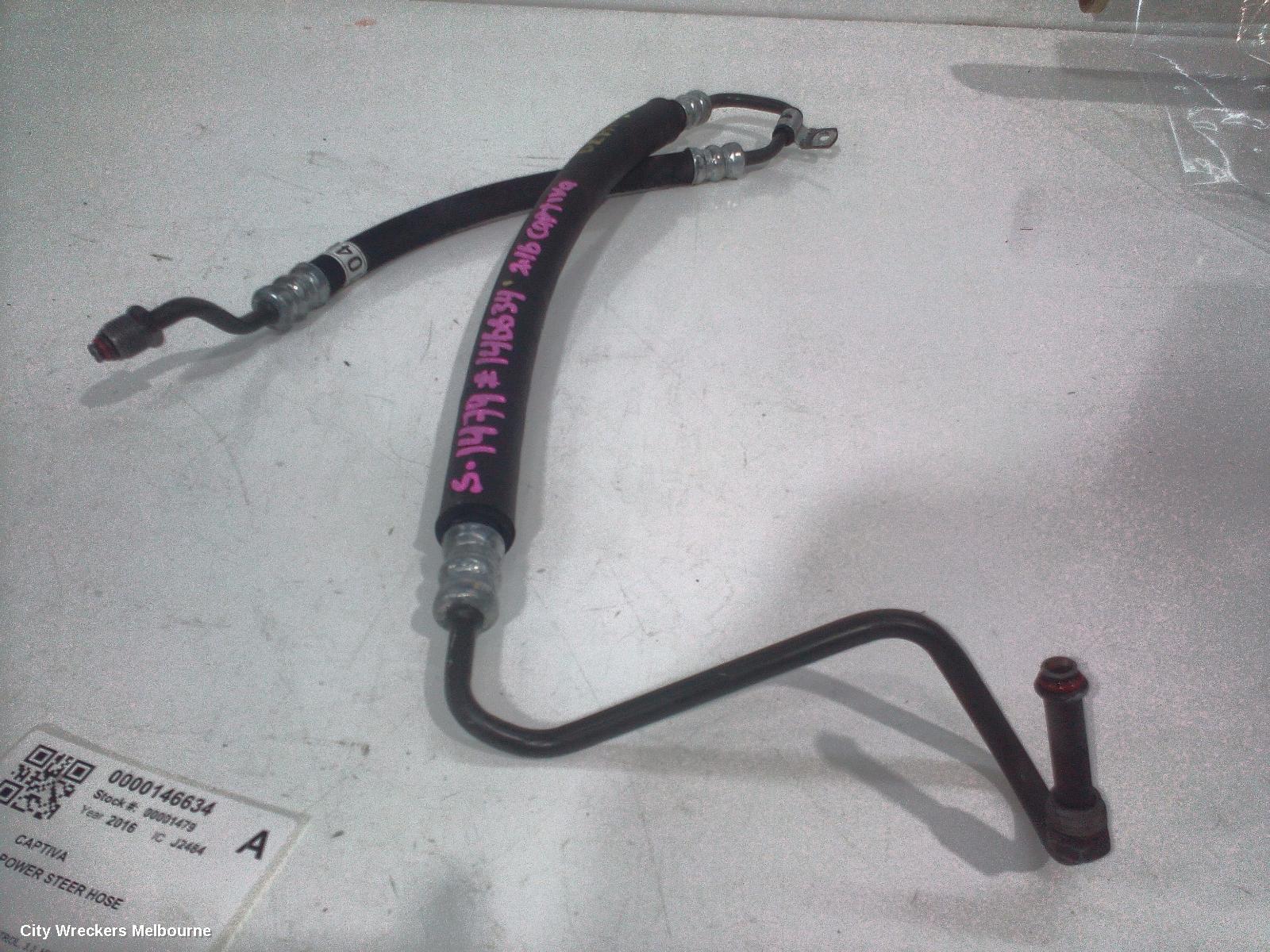 HOLDEN CAPTIVA POWER STEER HOSE, CG SERIES 2, PETROL, 3.0, HIGH PRESSURE LINE, 03/2011 - 06/2018
