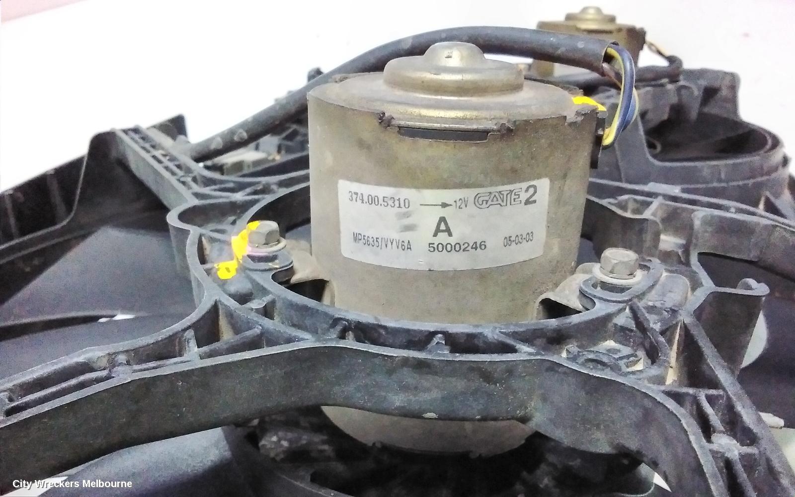 HOLDEN COMMODORE FAN, DUAL FAN ASSY, 3.8, VY1-VY2, 10/2002 - 10/2004