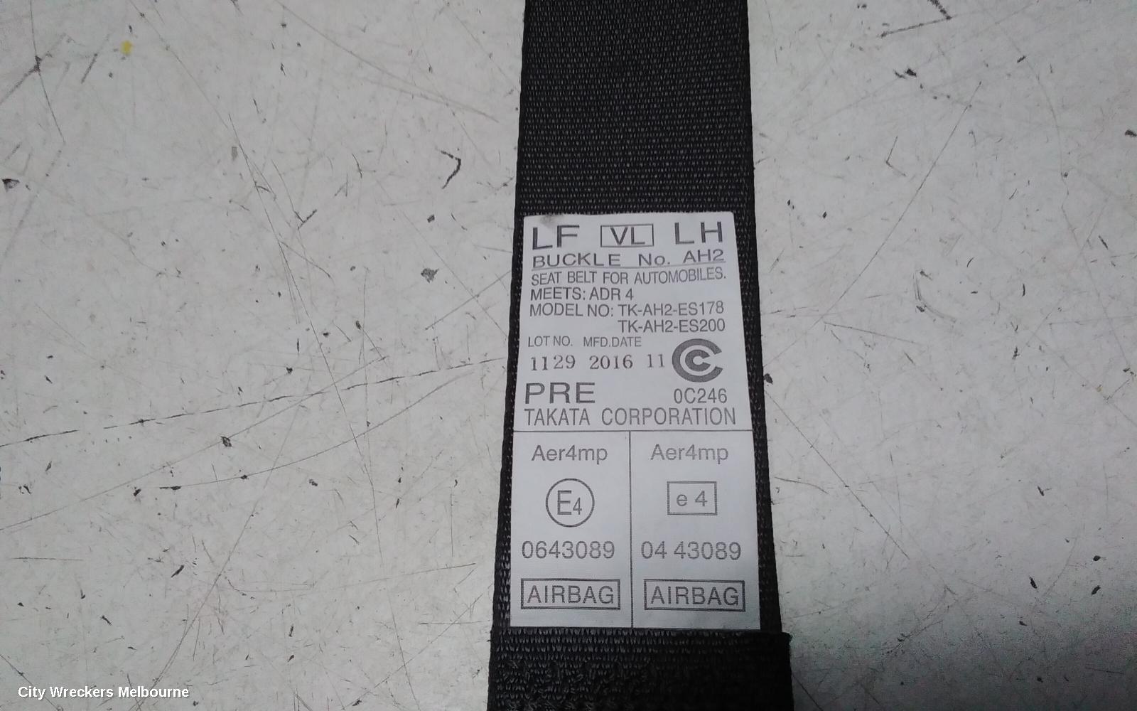 SUBARU LEVORG SEATBELT/STALK, LH FRONT, SEAT BELT ONLY, V1, 05/2016 - 12/2020