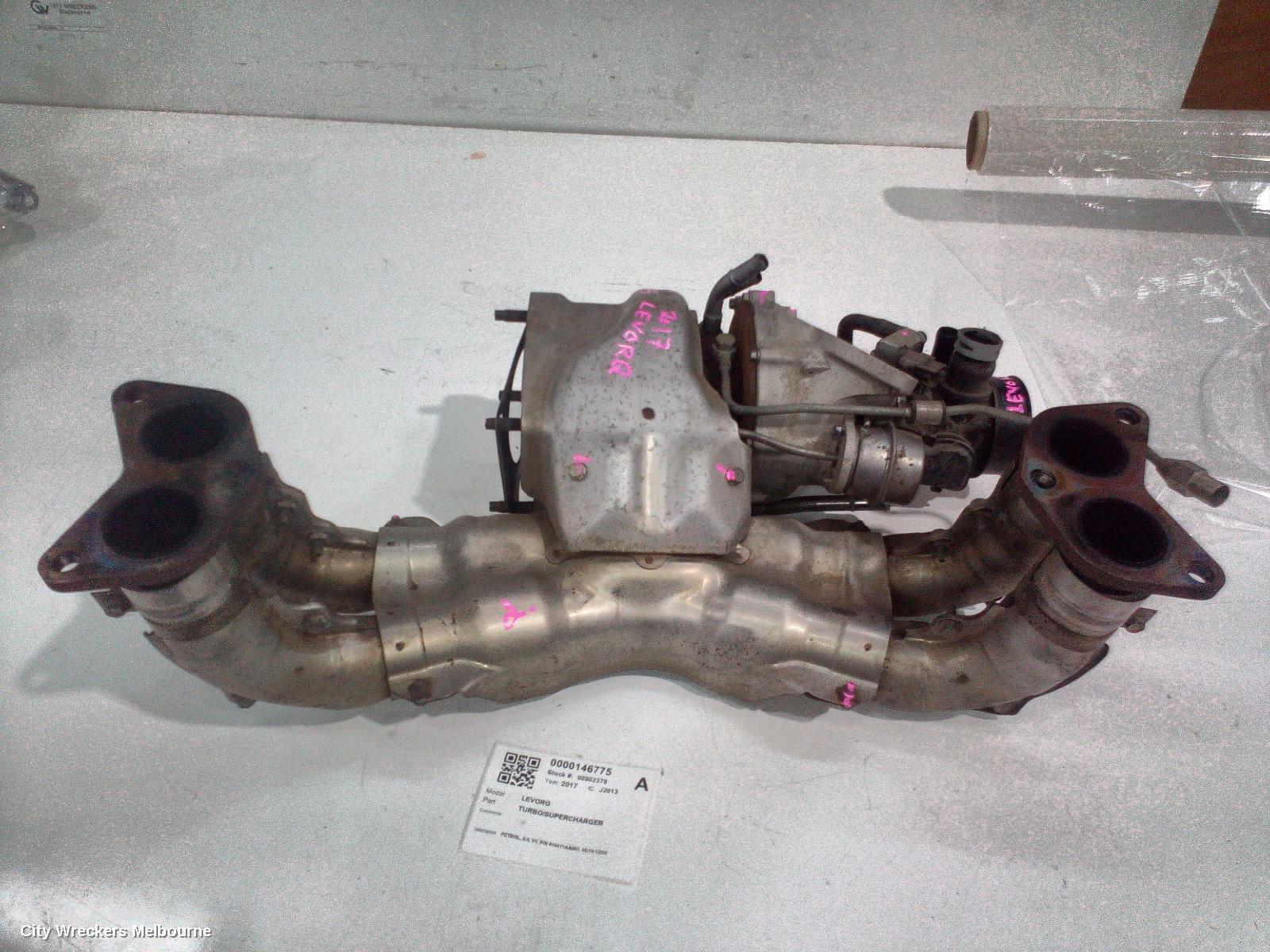 SUBARU LEVORG TURBO SUPERCHARGER, PETROL, 2.0, V1, P/N #14411AA881, 05/2016 - 12/2020