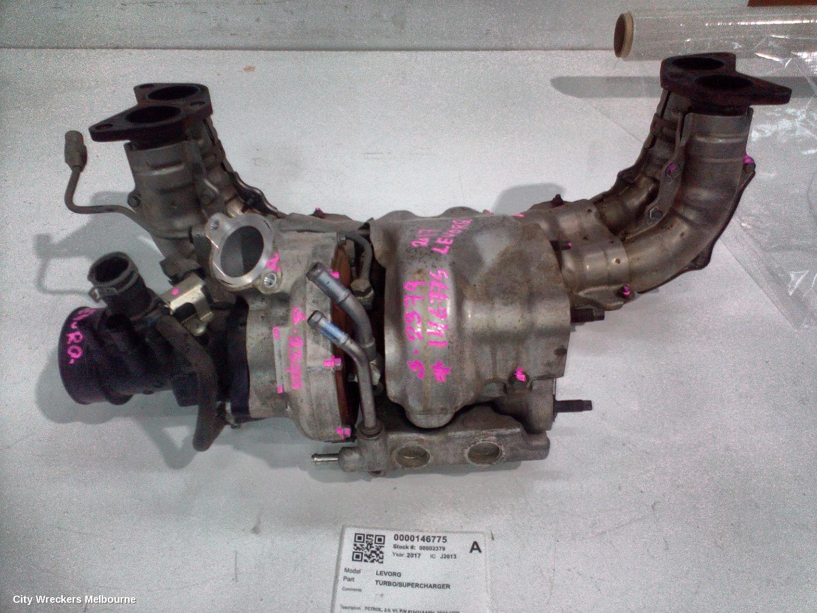 SUBARU LEVORG TURBO SUPERCHARGER, PETROL, 2.0, V1, P/N #14411AA881, 05/2016 - 12/2020