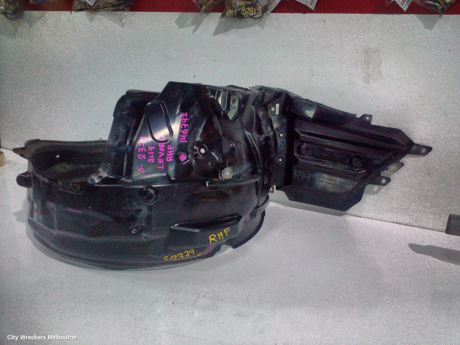 SUBARU LEVORG RIGHT GUARD LINER, V1, 05/2016 - 12/2020