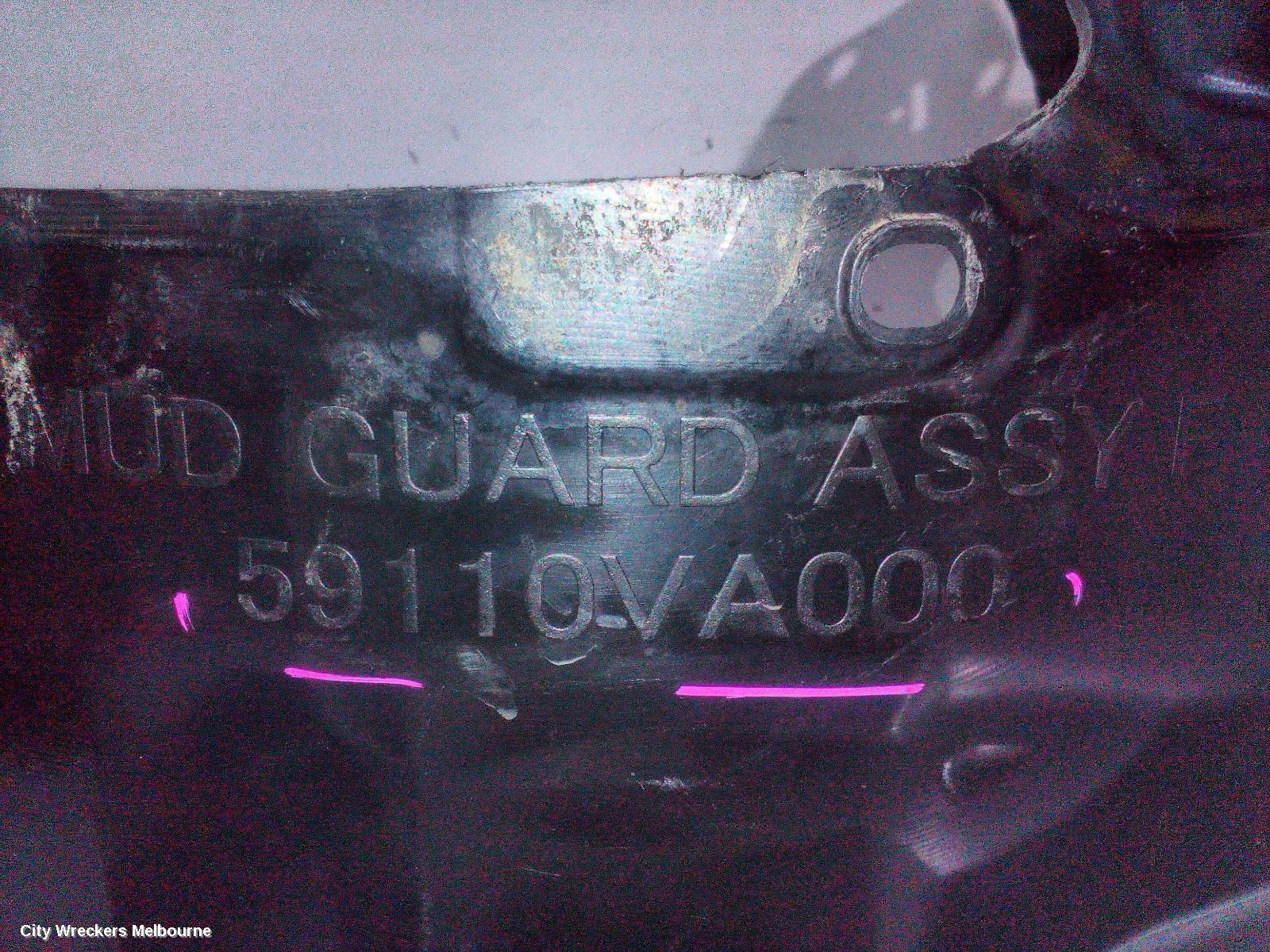 SUBARU LEVORG RIGHT GUARD LINER, V1, 05/2016 - 12/2020