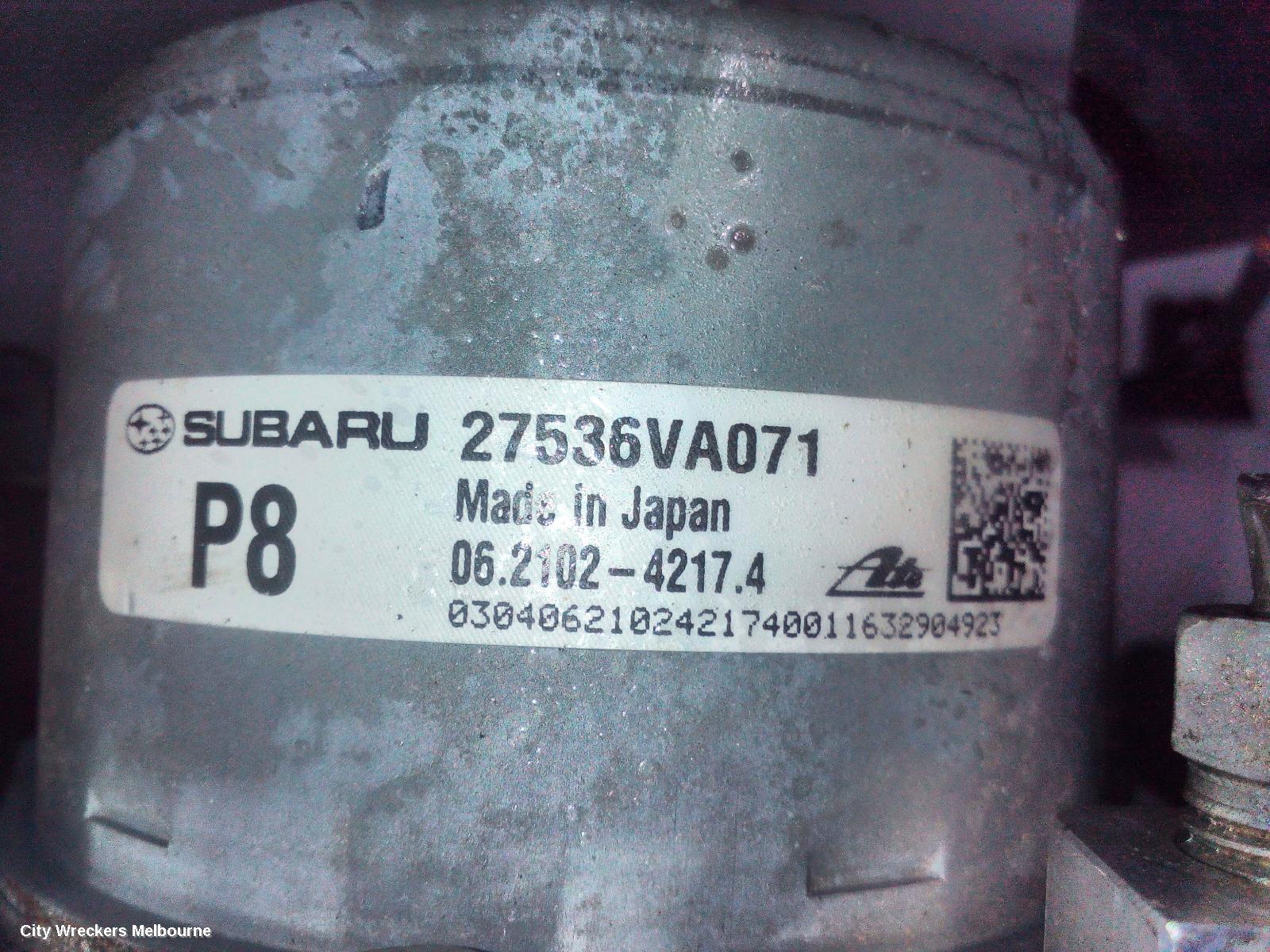 SUBARU LEVORG ABS PUMP/MODULATOR, V1, P/N 27536VA071, 05/2016 - 12/2020