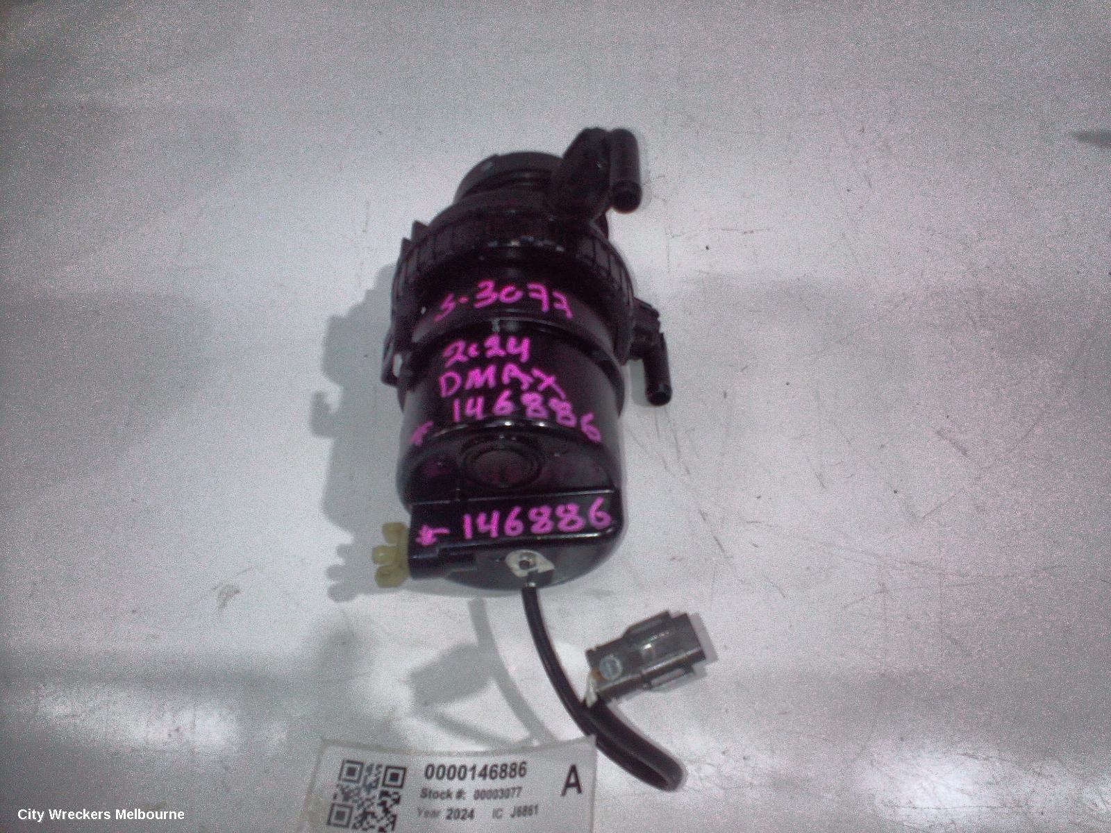 ISUZU DMAX FUEL FILTER HOUSING, RG, HAND PRIMER PUMP, DIESEL, 1.9, RZ4E-TC, 07/2021 ONWARDS