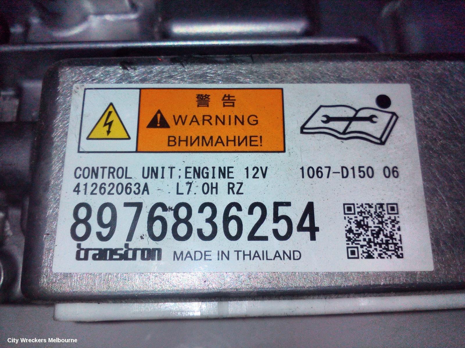 ISUZU DMAX, RG, 07/2020 ONWARDS, ENGINE ECU CONTROL UNIT 8976836254: 146889