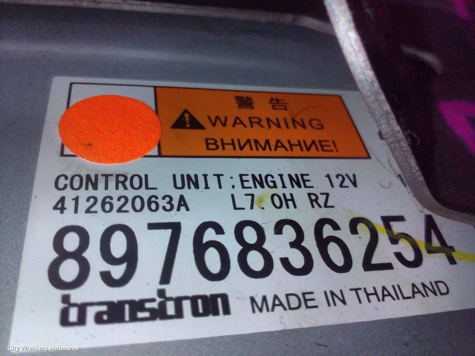 ISUZU DMAX, RG, 07/2020 ONWARDS, ENGINE ECU CONTROL UNIT 8976836254: 146889