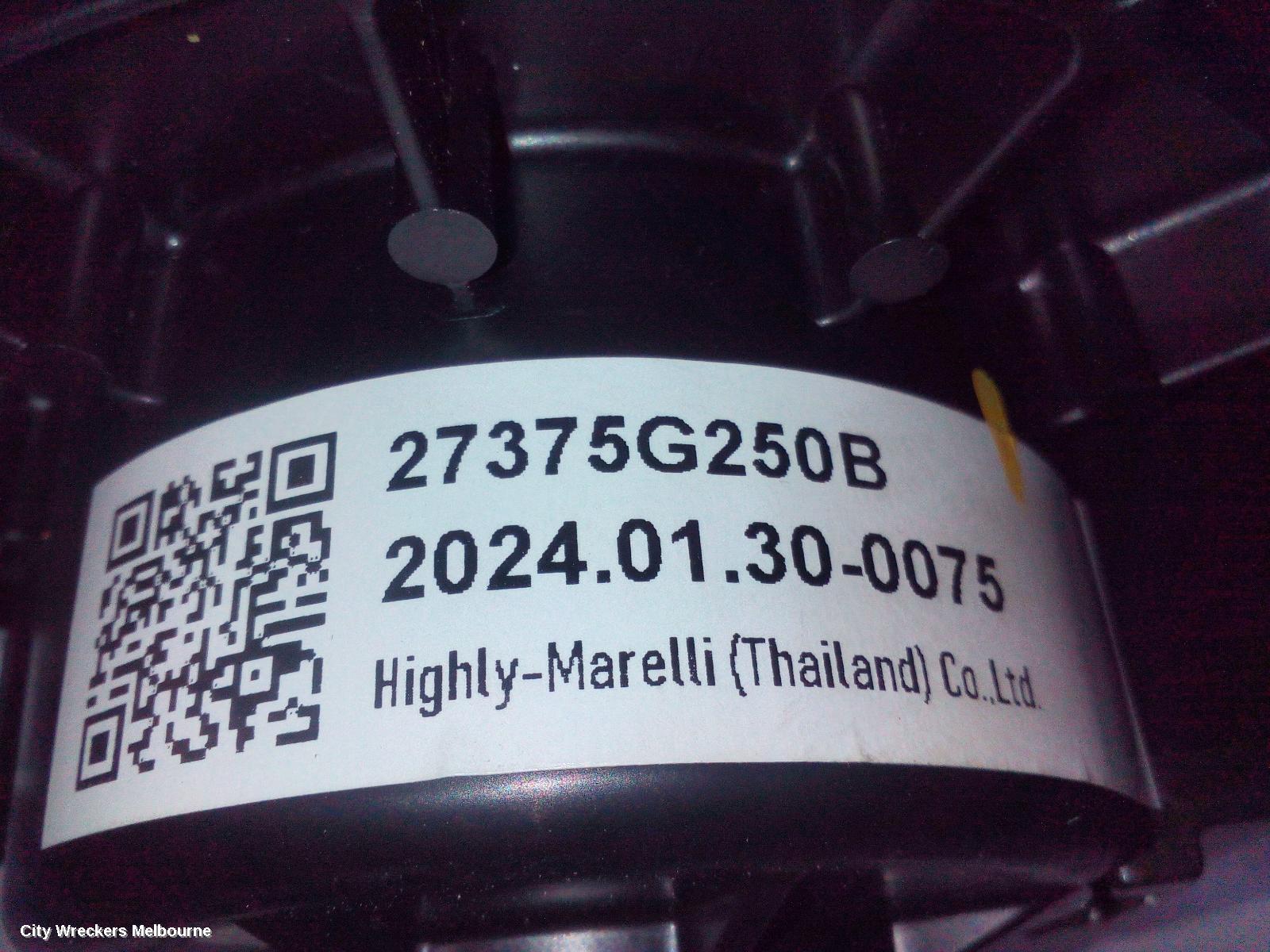 ISUZU DMAX HEATER FAN MOTOR, NON CLIMATE CONTROL TYPE, RG, 07/2020 ONWARDS